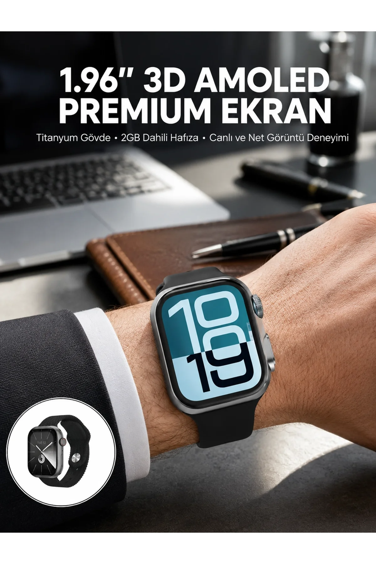 Rs12 Pro+ 2025 Serisi Özel Üretim Full Ekranlı Akıllı Saat – Nabız Ve Uyku Takibi, Bluetooth Arama