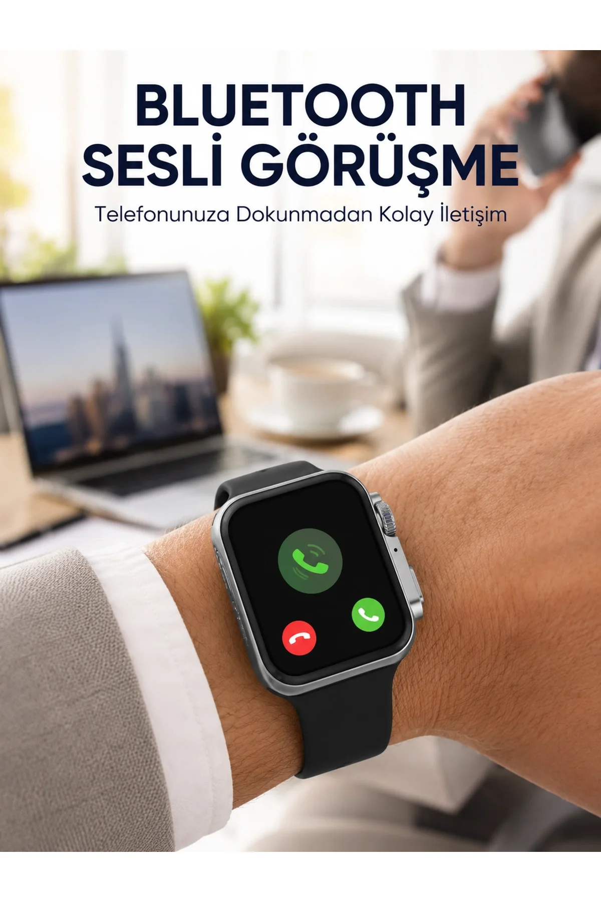 Rs12 Pro+ Titanyum Kasa Akıllı Saat – Uyku Ve Nabız Takibi, Suya Dayanıklı, Bluetooth Arama Yeni Nes