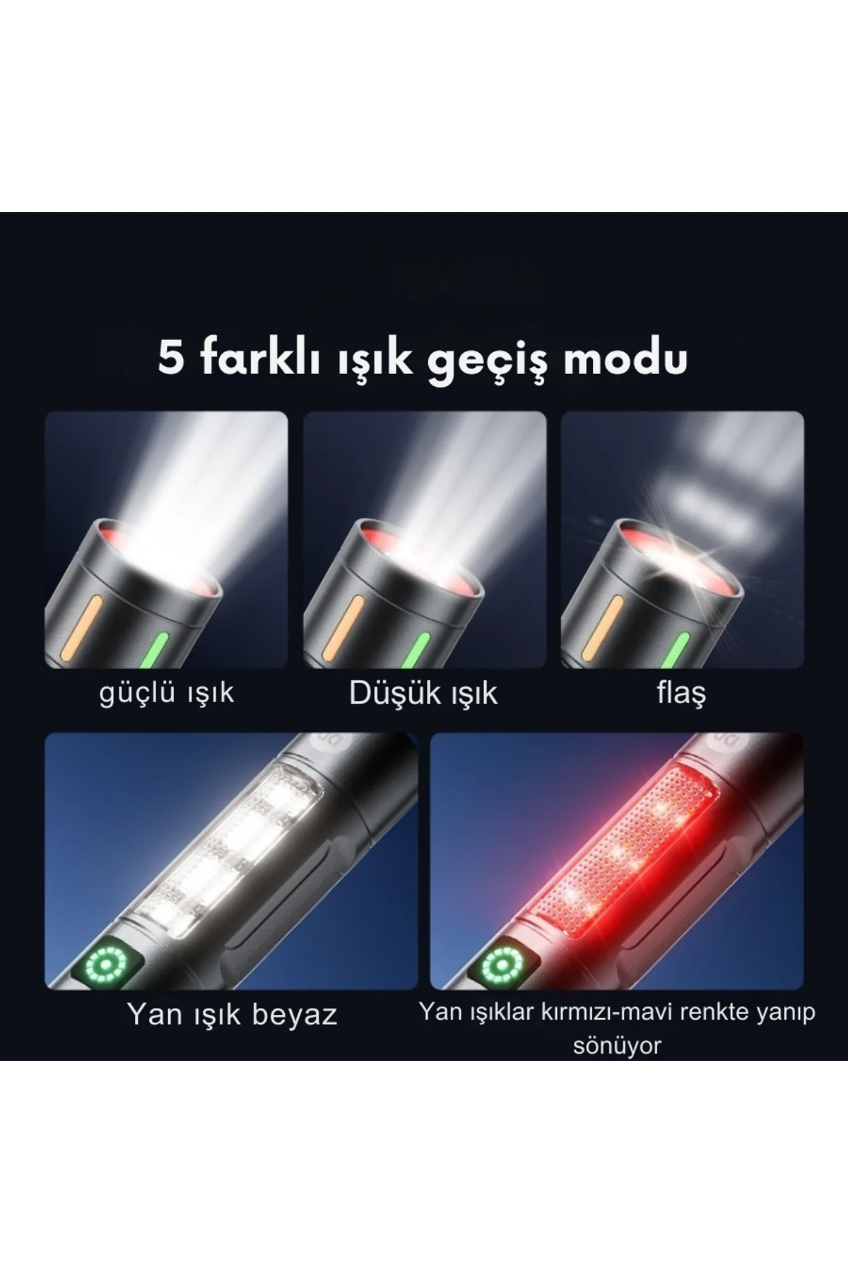 Gold Police Gp-222 Çok Fonksiyonlu Kamp Lambası 1000 Lümen - Just Cheap Store Görsel 5
