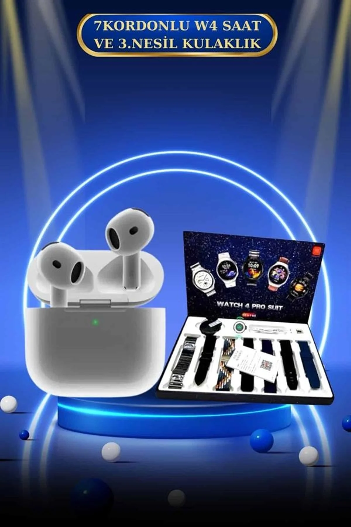 3.nesil Tws Bluetooth Kulaklık Bluetooth Bağlantılı Akıllı Saat Amoled Ekran Plastik Hasır Kordon - Just Cheap Store Görsel 5