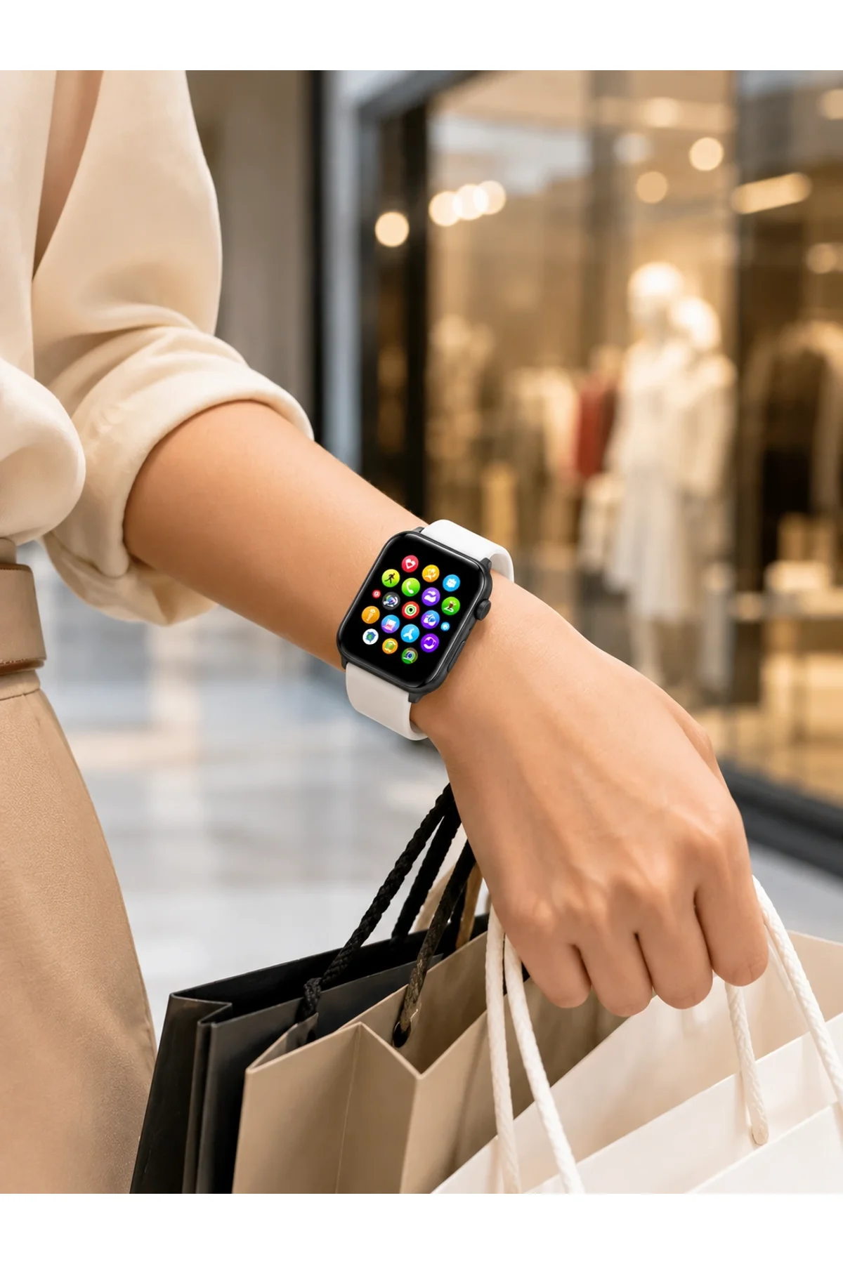 Dokunmatik Ekranı, Bluetooth Görüşme Desteği Ve Akıllı Bildirim Özellikleriyle Teknolojiyi Bileğiniz - Just Cheap Store Görsel 2