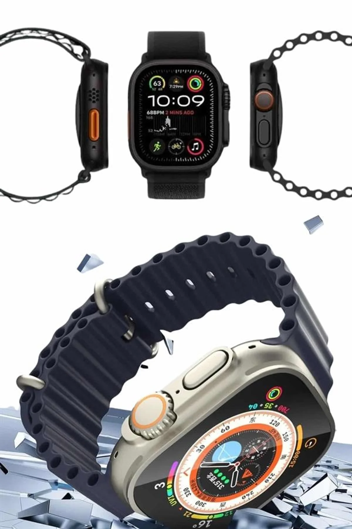 Akıllı Saat Sesli Görüşme Titreşimli Gps Bağlantısı Müzik Dinleme Sosyal Medya Bildirimleri Yeni Nes - Just Cheap Store Görsel 3