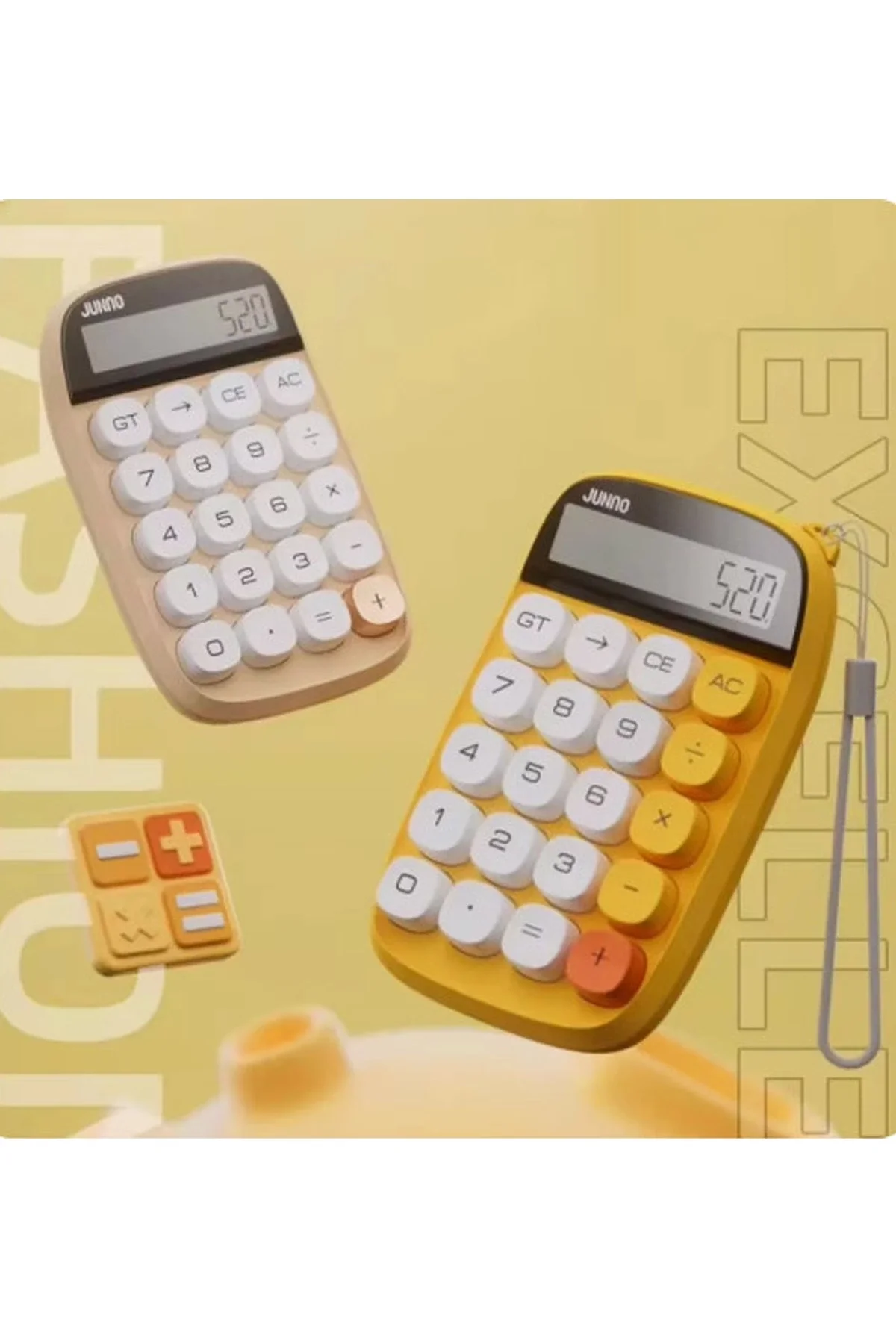 Vothoon Sevimli Kare Tuşlu 10 Haneli Ldc Ekran Hesap Makinası Pembe - Just Cheap Store Görsel 2