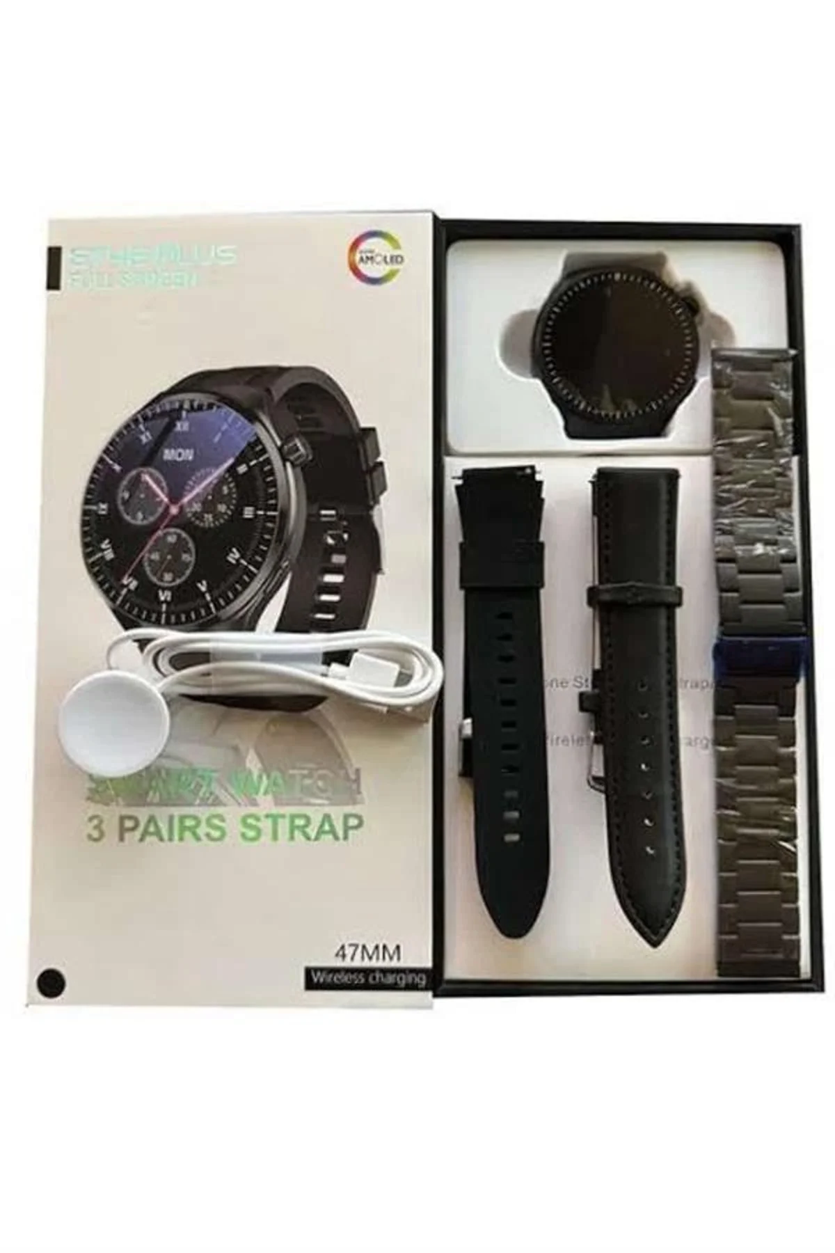 Akıllı Saat Yeni Nesil Üç Kordonlu Nabız Ölçer Çağrı Cevaplama - Just Cheap Store Görsel 3