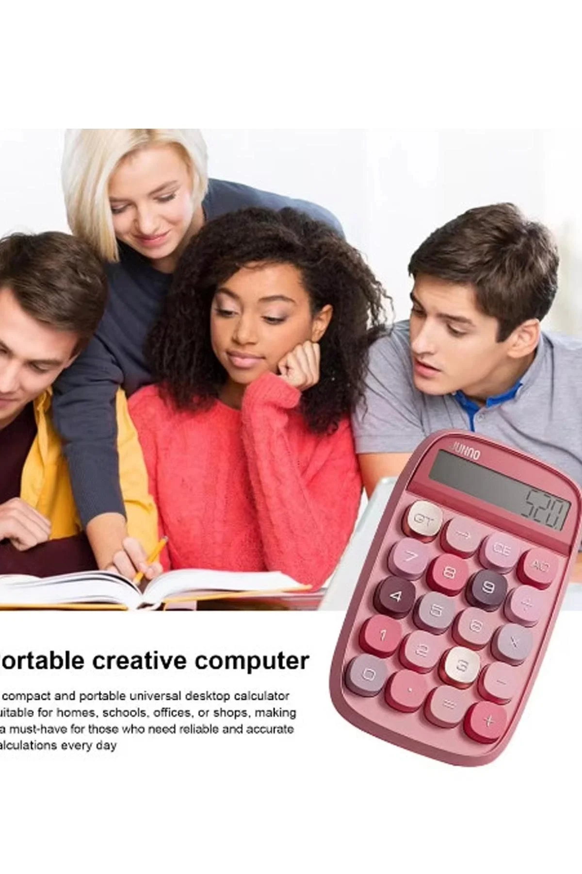 Vothoon Sevimli Kare Tuşlu 10 Haneli Ldc Ekran Hesap Makinası Sarı - Just Cheap Store Görsel 5