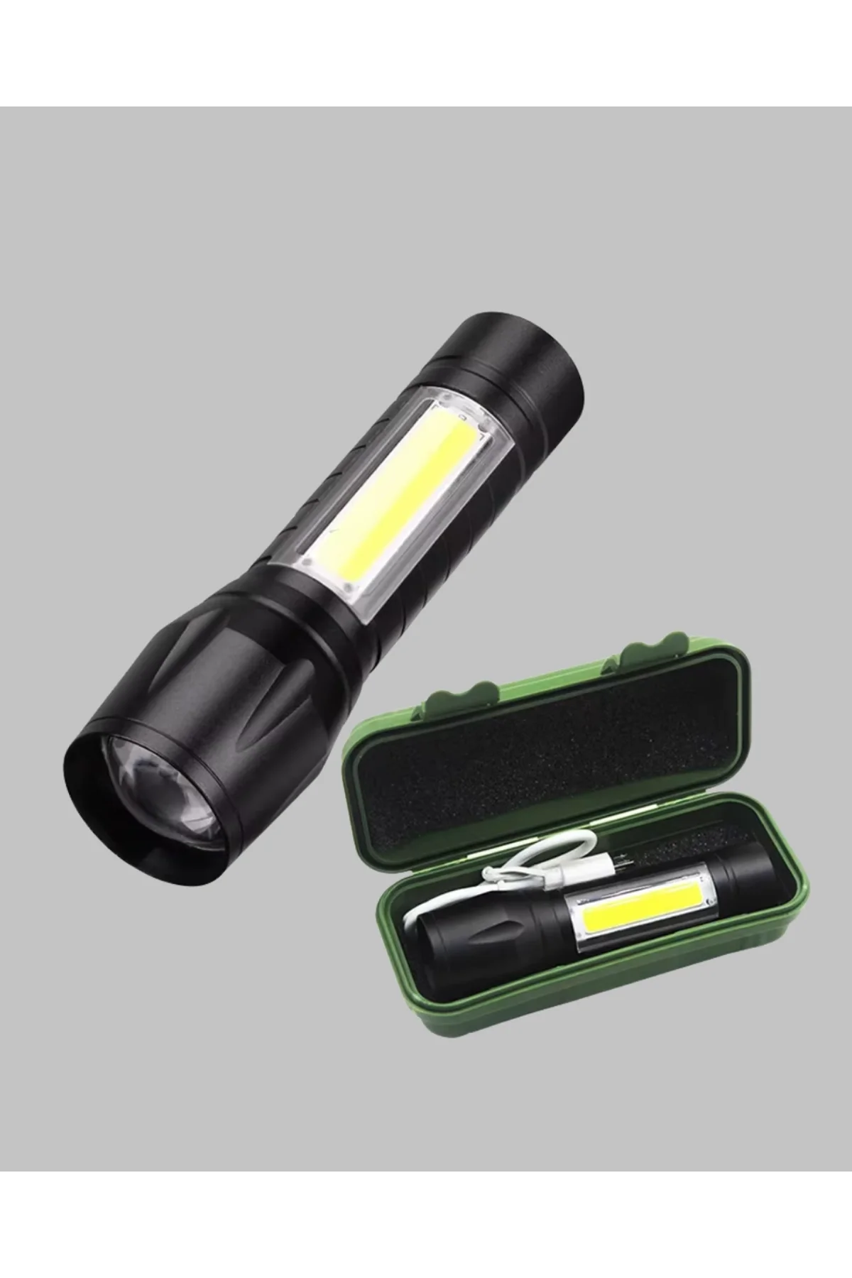 Ultra Dayanıklı 4 Mod Şarjlı Işıldak | Suya Ve Darbeye Dayanıklı | 100.000 Saat Led Ömrü - Just Cheap Store Görsel 2
