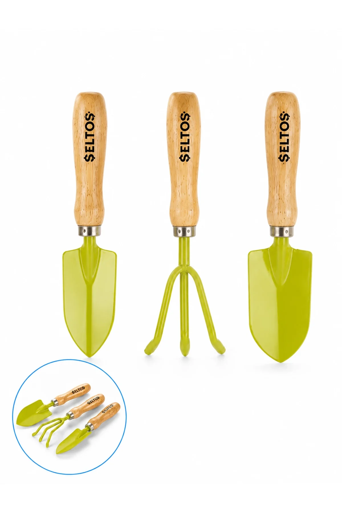 Saksı Bitkileri İçin Bahçe El Aleti Seti Ergonomik Ahşap Saplı - Just Cheap Store Görsel 4