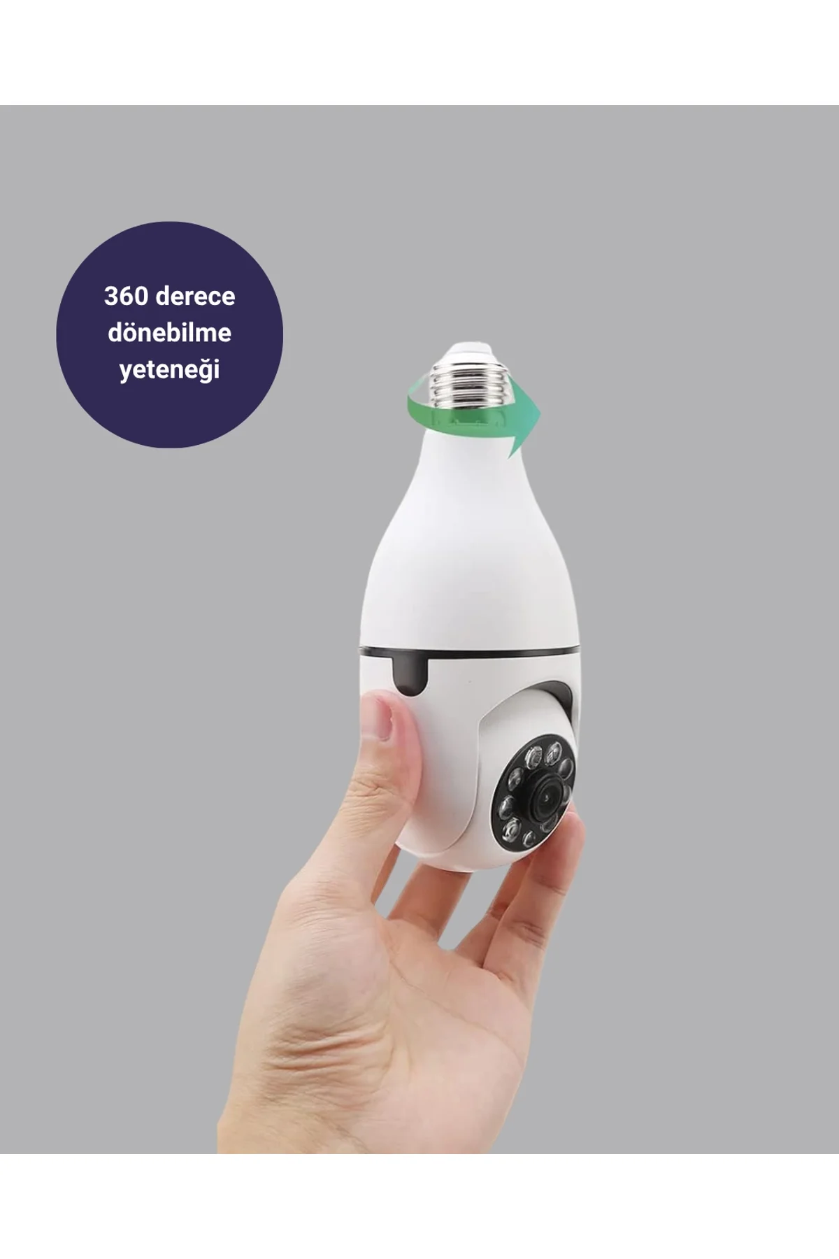 Akıllı Duy Kamera Gece Görüşlü Ve Hareket Algılama Sensörlü - Just Cheap Store Görsel 3