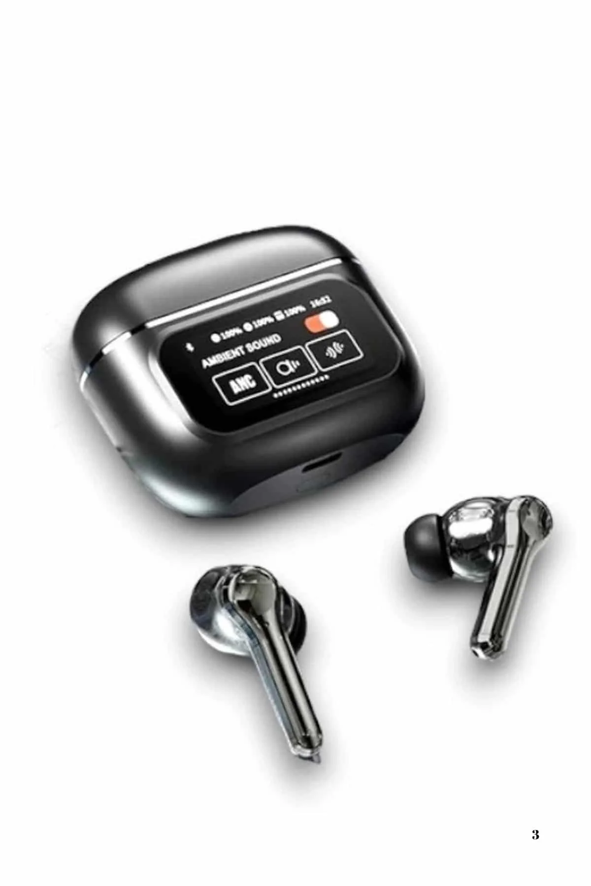 Yeni Nesil Anc Özellikli Çağrı Cevaplayan Dokunmatik Ekranlı Bluetooth Kulaklık Siyah Yeni Nesil - Just Cheap Store Görsel 3