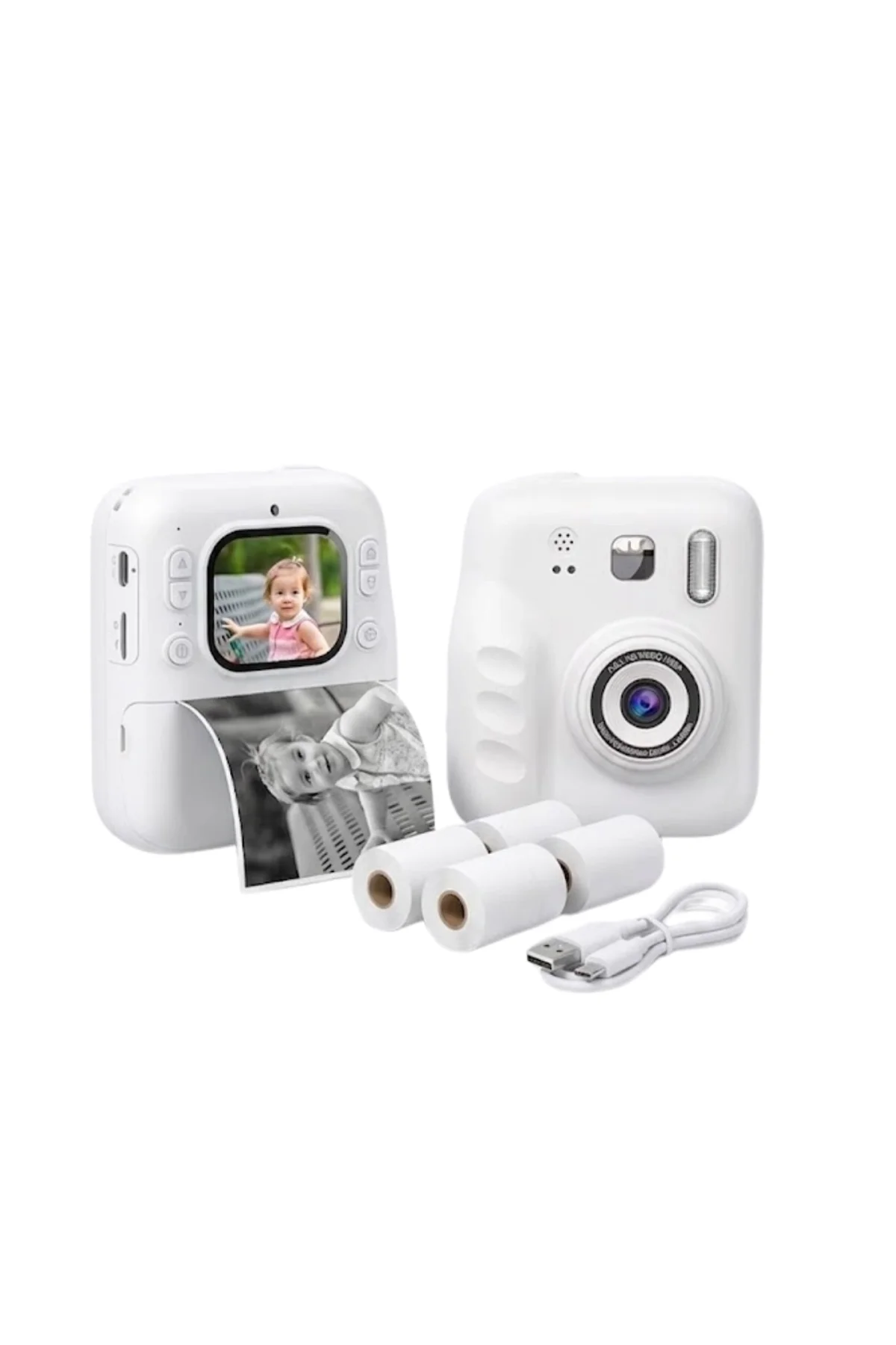 Mini Çocuk Fotoğraf Makinesi Baskı Özellikli Video Çekim 4 Kağıt Rulo Hediyeli - Just Cheap Store Görsel 4