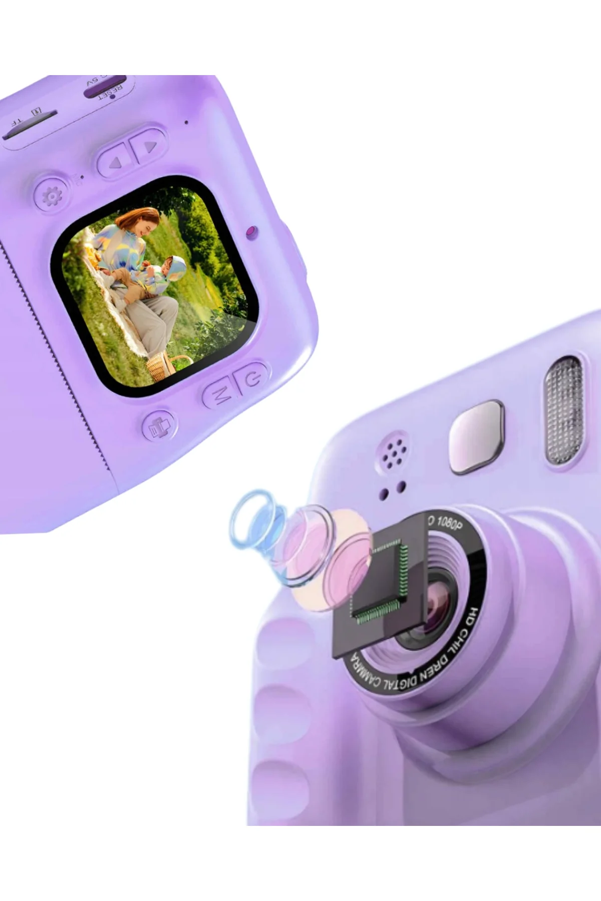Mini Çocuk Kamerası Fotoğraf Video Çekim 4 Rulo Kağıt Ve 5 Kalem Hediyeli - Just Cheap Store Görsel 5