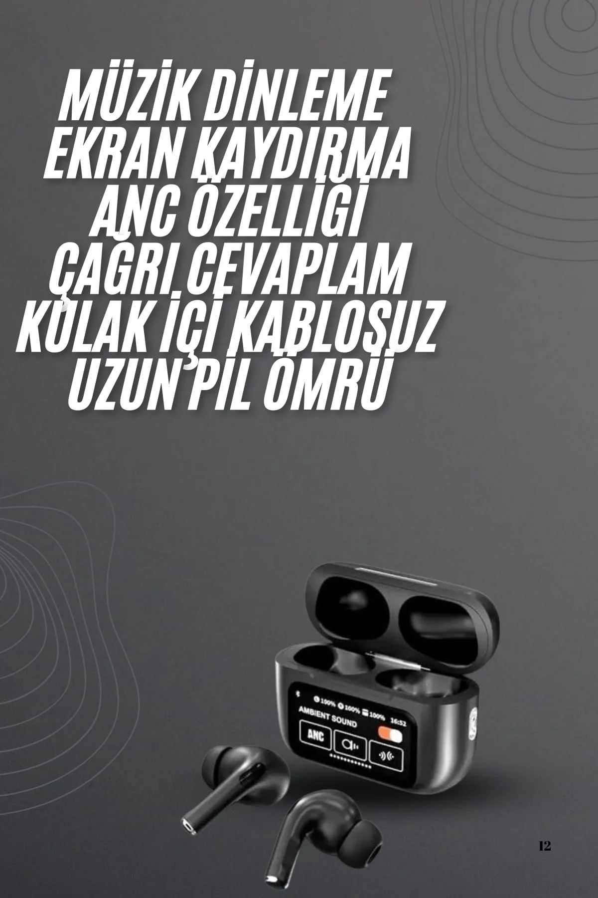 Yeni Nesil Pro Ekranlı Bluetooth Kulaklık 5.0 Bluetooth Yeni Nesil - Just Cheap Store Görsel 2
