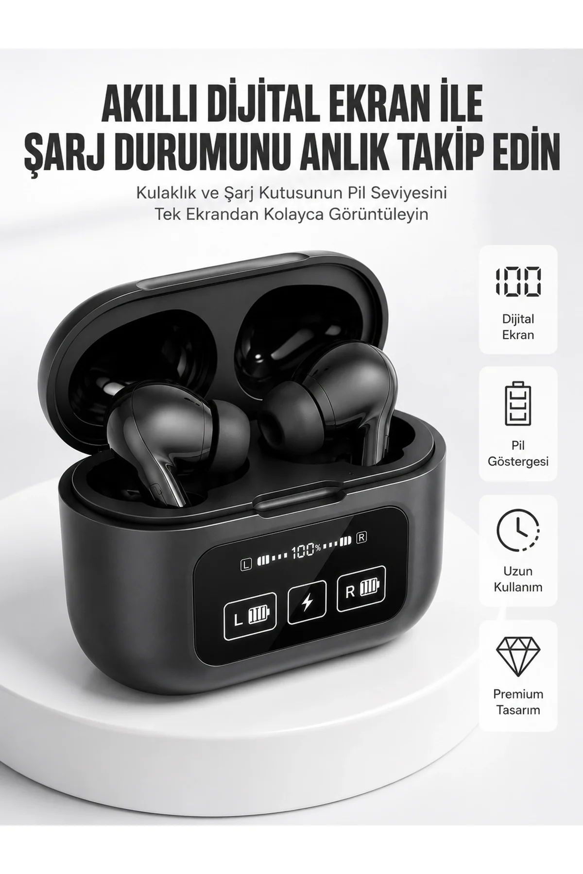 Kablosuz Bluetooth Kulaklık Pro Yeni Nesil Dokunmatik Kontrol