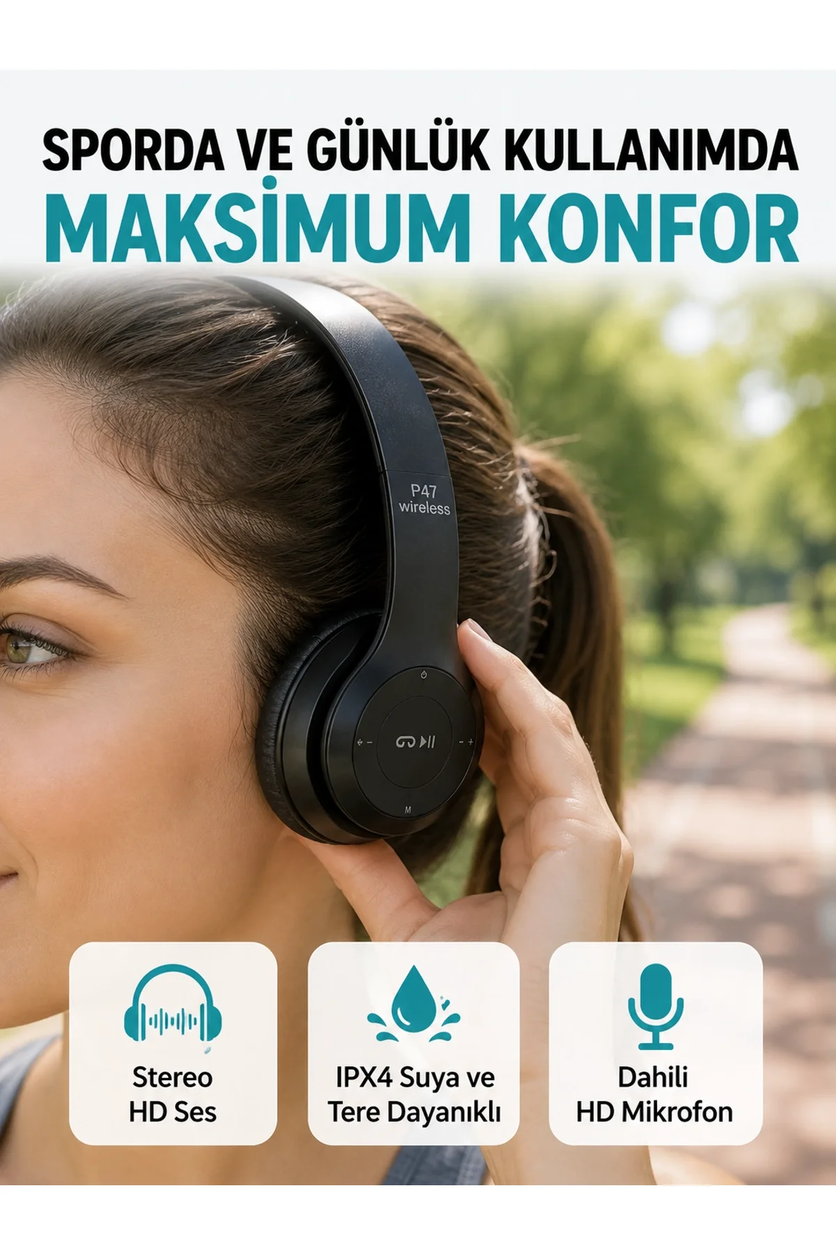 Mikrofonlu Kablosuz Kulaklık | Uzun Pil Ömrü Ve Stereo Ses Performansı Yeni Nesil