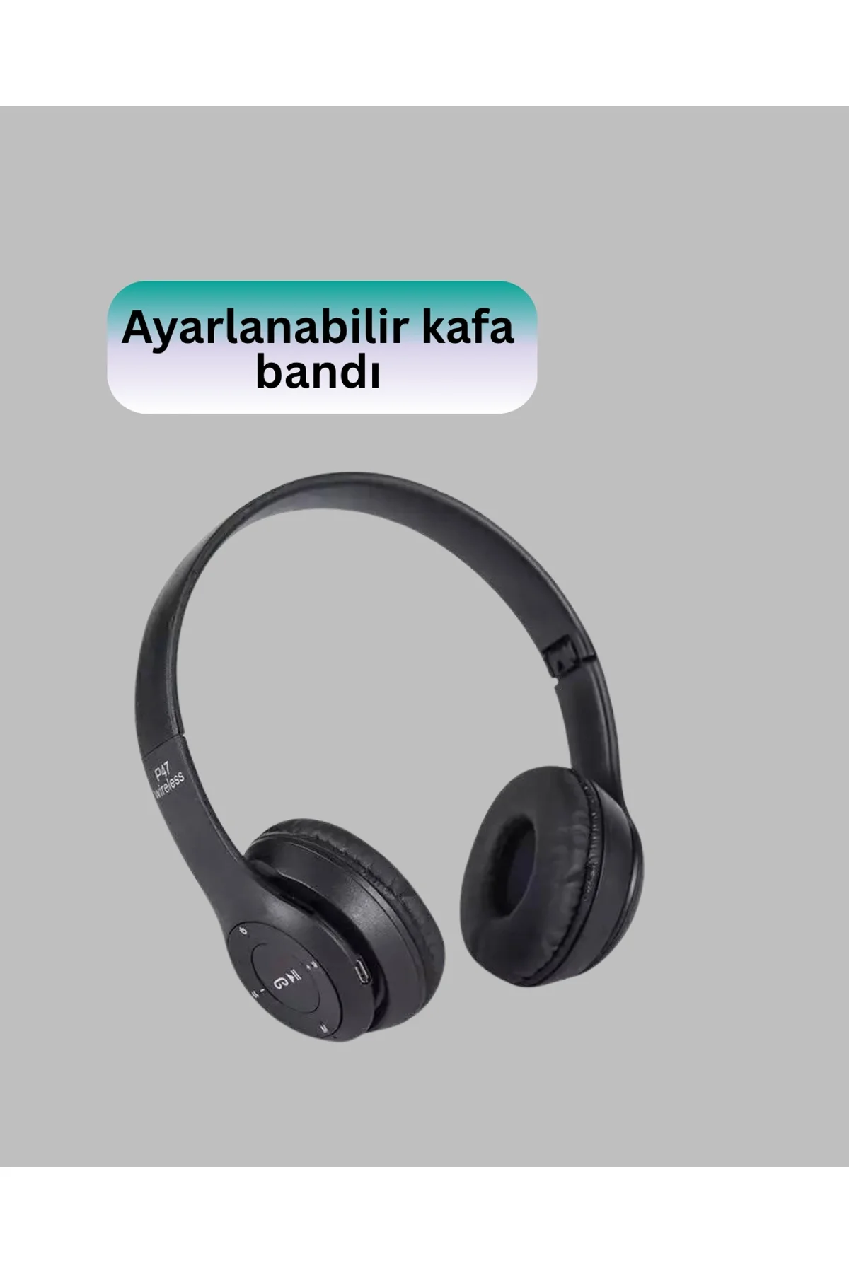 Mikrofonlu Kablosuz Kulaklık | Uzun Pil Ömrü Ve Stereo Ses Performansı Yeni Nesil - Just Cheap Store Görsel 3