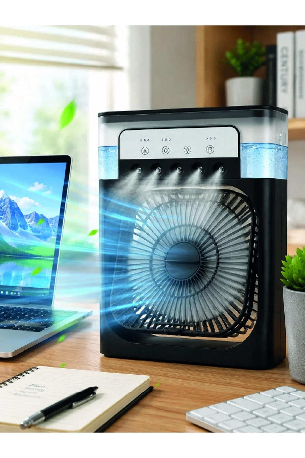 Su Hazneli Püskürtmeli Fan 1-3-5 Püskürtme Seçeneği, Type-c Güç Girişi - Just Cheap Store Görsel 4