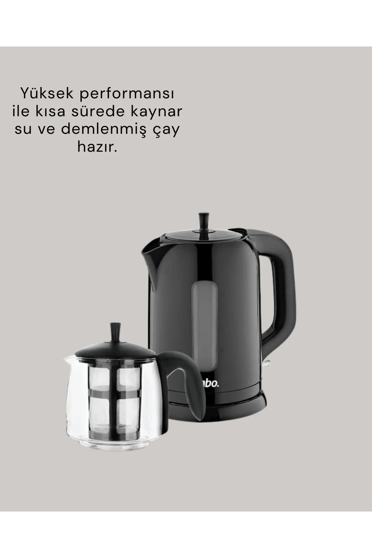 0,9 L Cam Demlik Ve 1,7 L Su Haznesi İle Çay Keyfi Yeni Nesil - Just Cheap Store Görsel 5