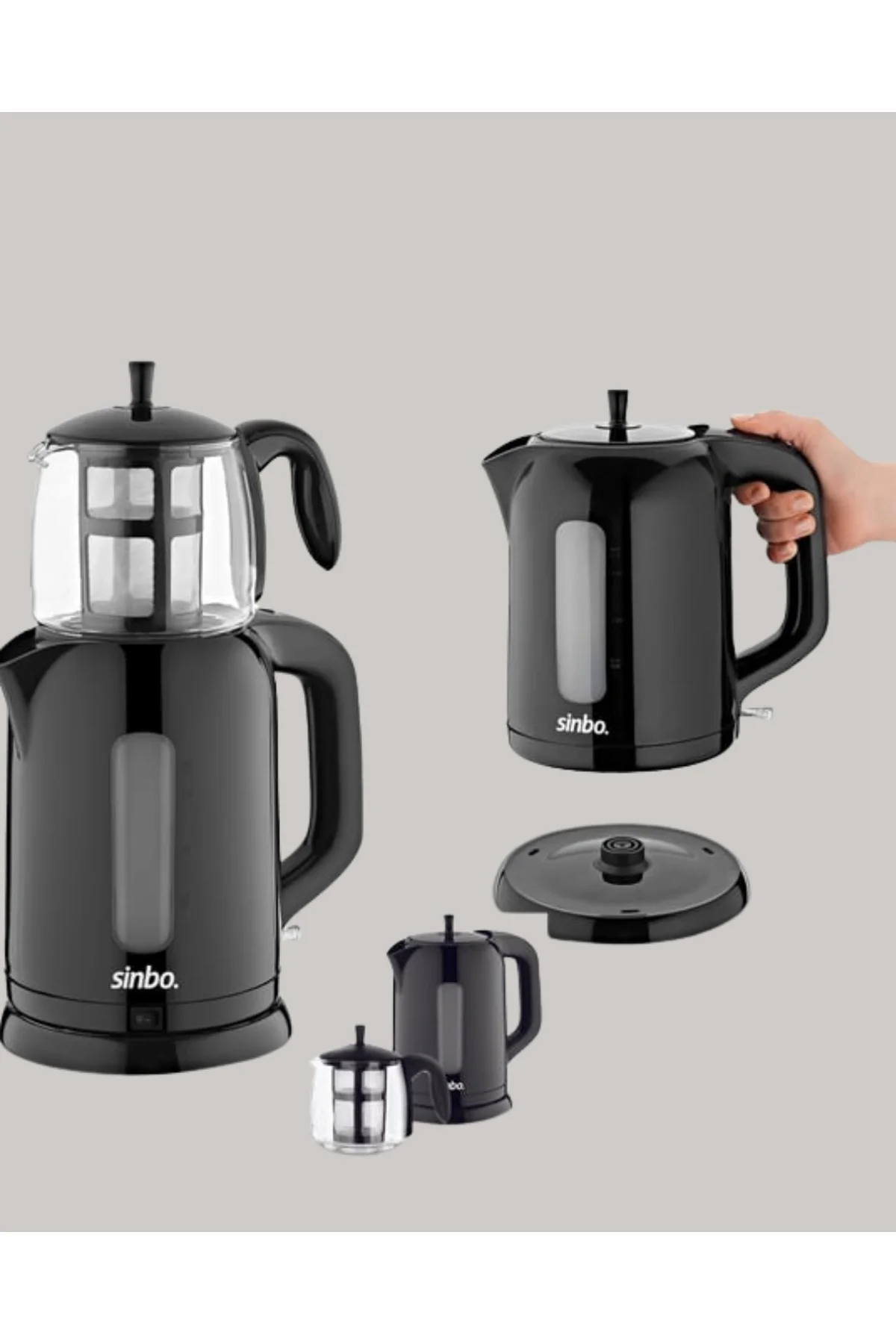 0,9 L Cam Demlik Ve 1,7 L Su Haznesi İle Çay Keyfi Yeni Nesil - Just Cheap Store Görsel 2
