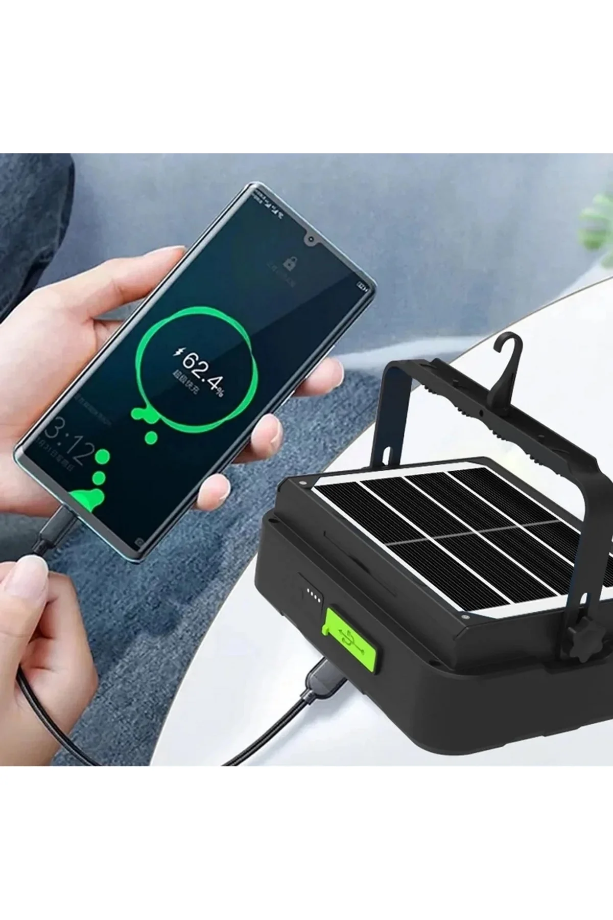 Ws-5570 150 Watt Güneş Enerjili Solar Kamp Feneri Projektör - Just Cheap Store Görsel 5