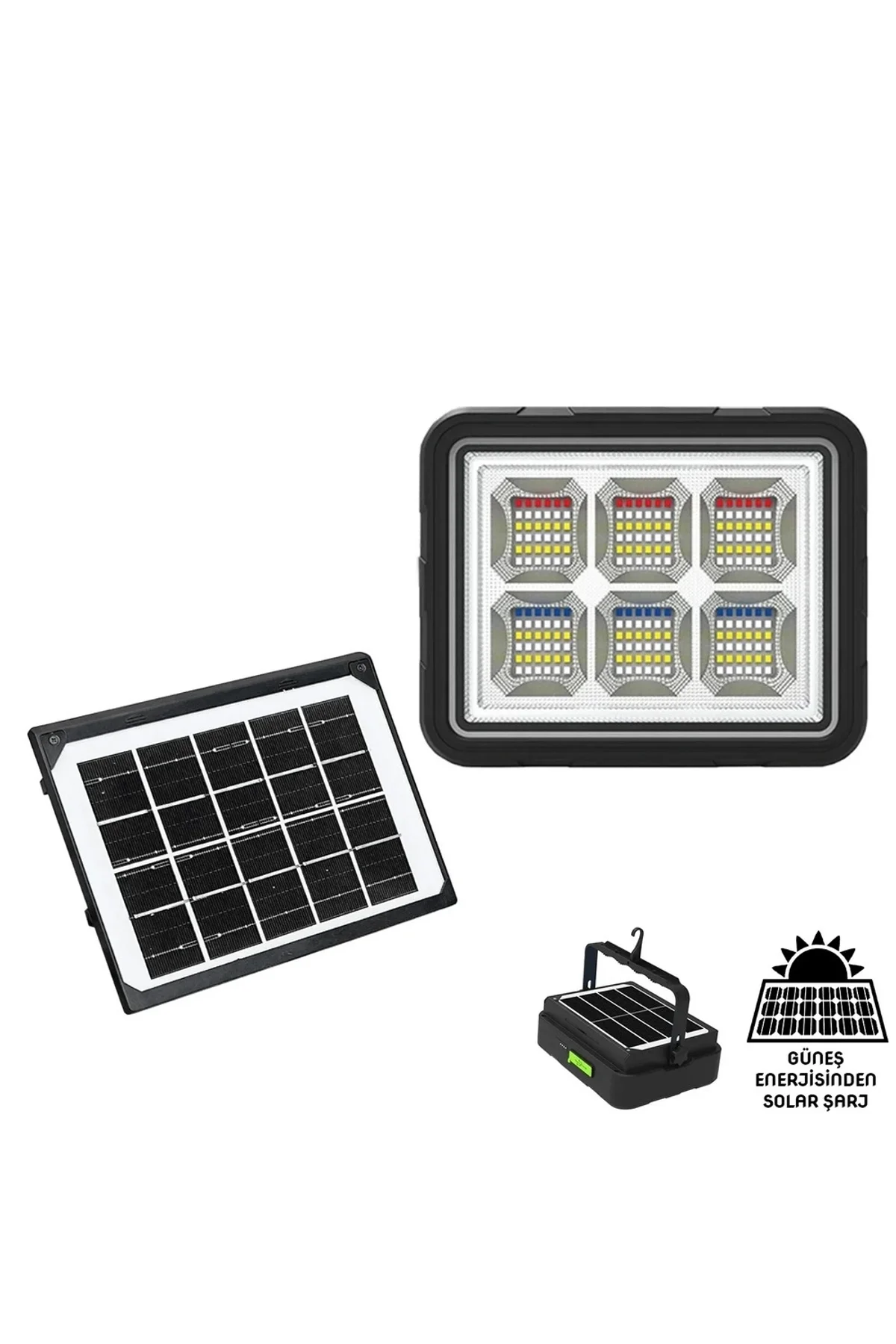 Ws-5570 150 Watt Güneş Enerjili Solar Kamp Feneri Projektör