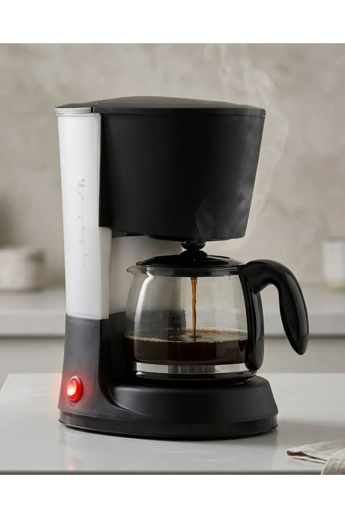 1.2 Litre Filtre Kahve Makinesi Damlama Emniyetli Cam Karaflı