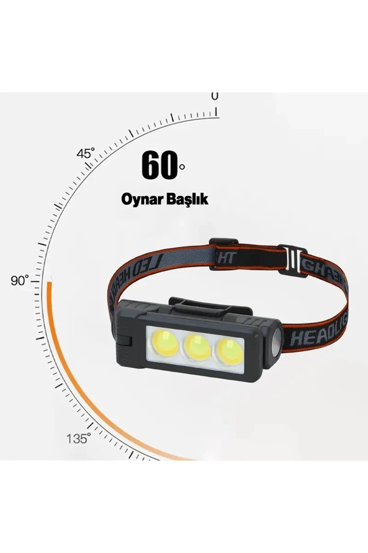 Gs-225 3 Led Usb Şarjlı Çok Fonksiyonlu Kafa Feneri - Just Cheap Store Görsel 4