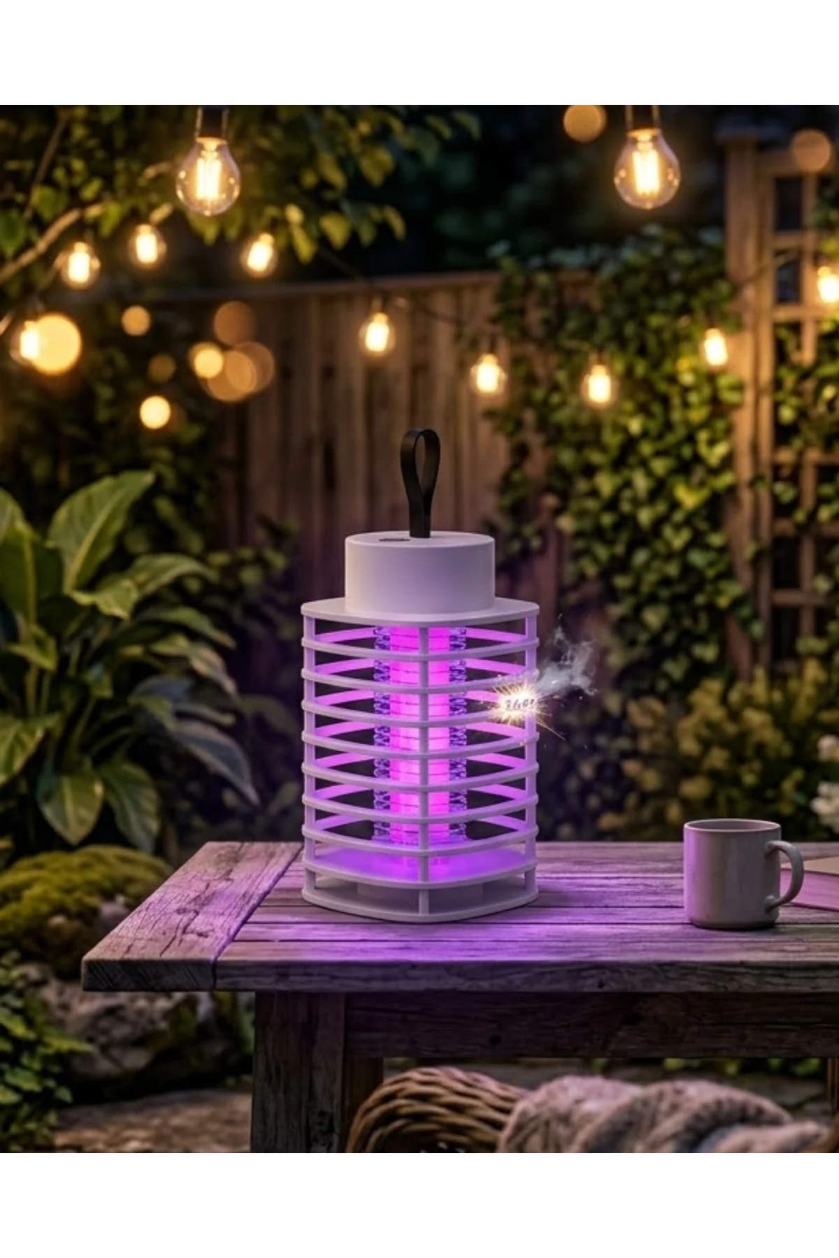 Akıllı Elektrikli Böcek Öldürücü Lamba Uv Mor Işık Sessiz Gece Kullanımı Duvara Asılabilir