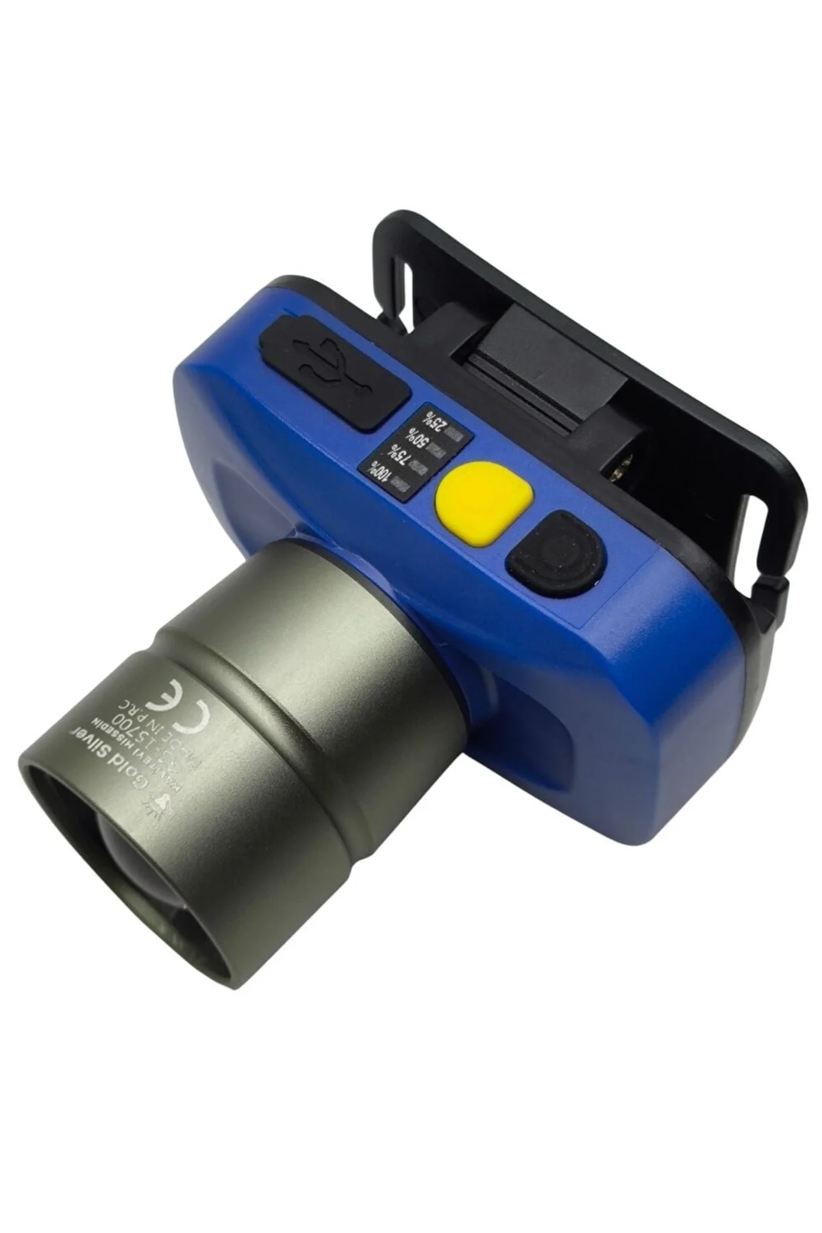Gs-15700 20w 2000 Lümen Sarı Beyaz Işık Zoomlu Şarj Edilebilir Kafa Feneri