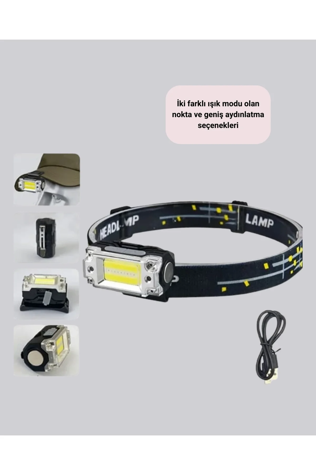 Kompakt Led Kafs Feneri Usb Şarjlı Manyetik 2 Işık Modlu 215 Lümen Yeni Nesil - Just Cheap Store Görsel 4