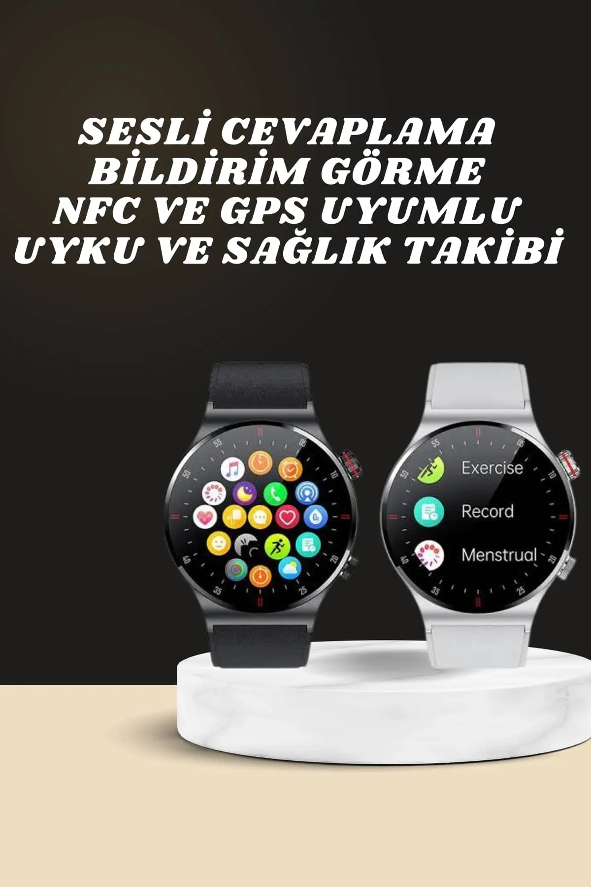 Akıllı Saat Çoklu Kordon Seçeneği Amoled Ekran Çok Fonksiyonlu Bluetooth Bağlantılı Yeni Nesil - Just Cheap Store Görsel 2