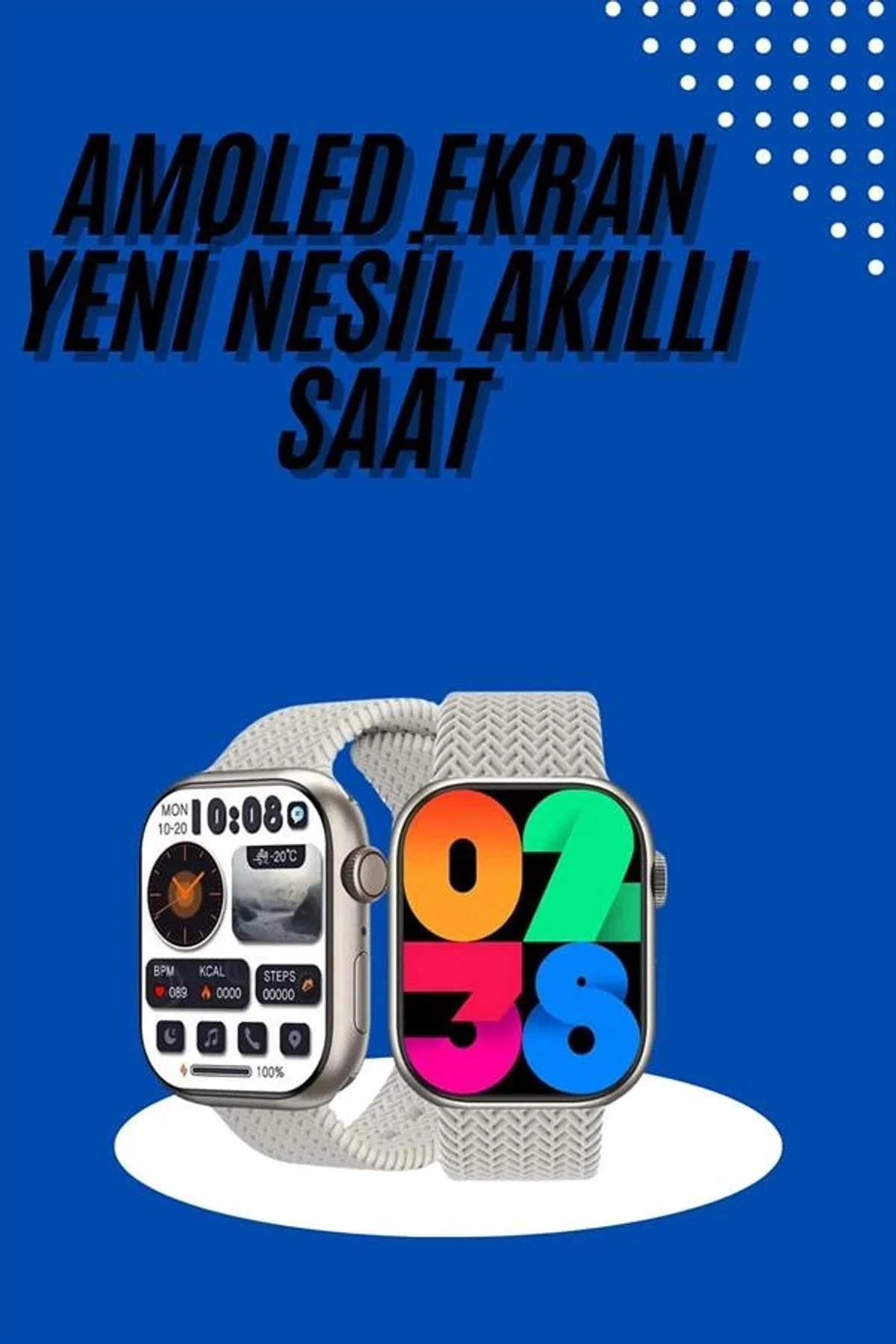 Akıllı Kol Saat Amoled Ekran Android Ve İos Uyumlu Arama Konuşma - Just Cheap Store Görsel 2