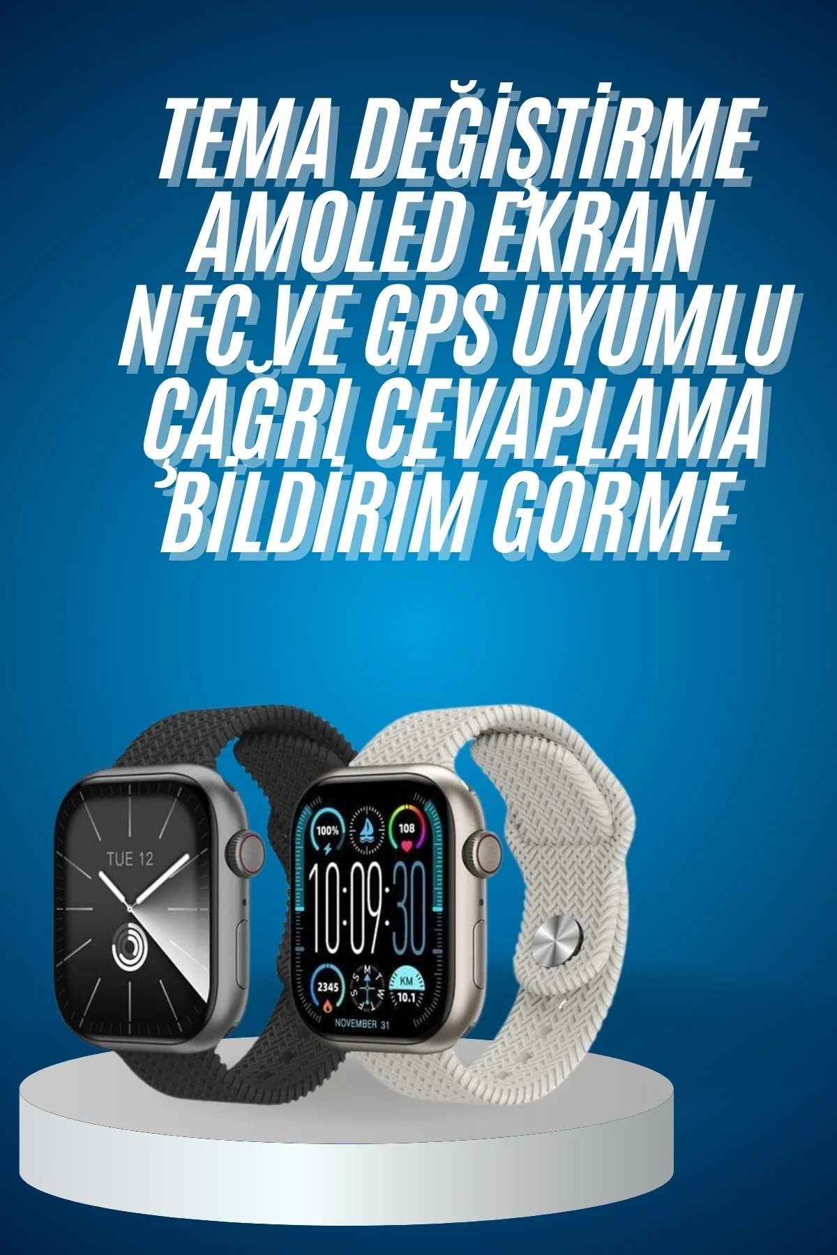 Akıllı Kol Saat Amoled Ekran Android Ve İos Uyumlu Arama Konuşma - Just Cheap Store Görsel 2