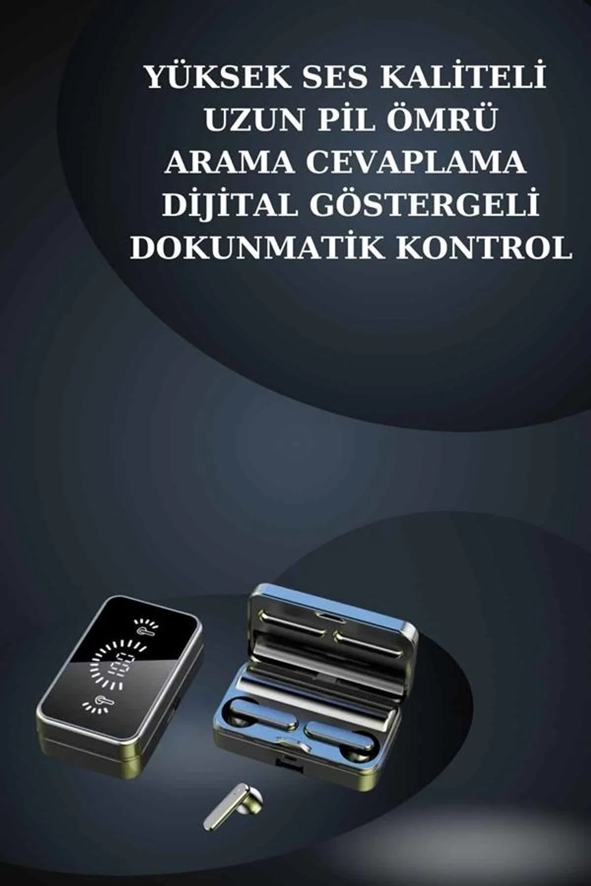 Bileklikli Amoled Ekran Akıllı Saat Ve Dijital Göstergeli Kablosuz Bluetooth Kulaklık Anc/ Enc - Just Cheap Store Görsel 3