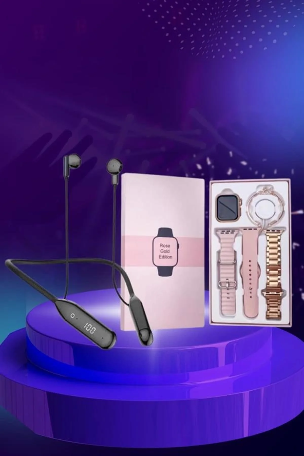 Kablolu Bluetooth Kulaklık Ve Kadınlara Özel Bileklik Hediyeli Yeni Nesil Akıllı Saat 3 Kordonlu - Just Cheap Store Görsel 5
