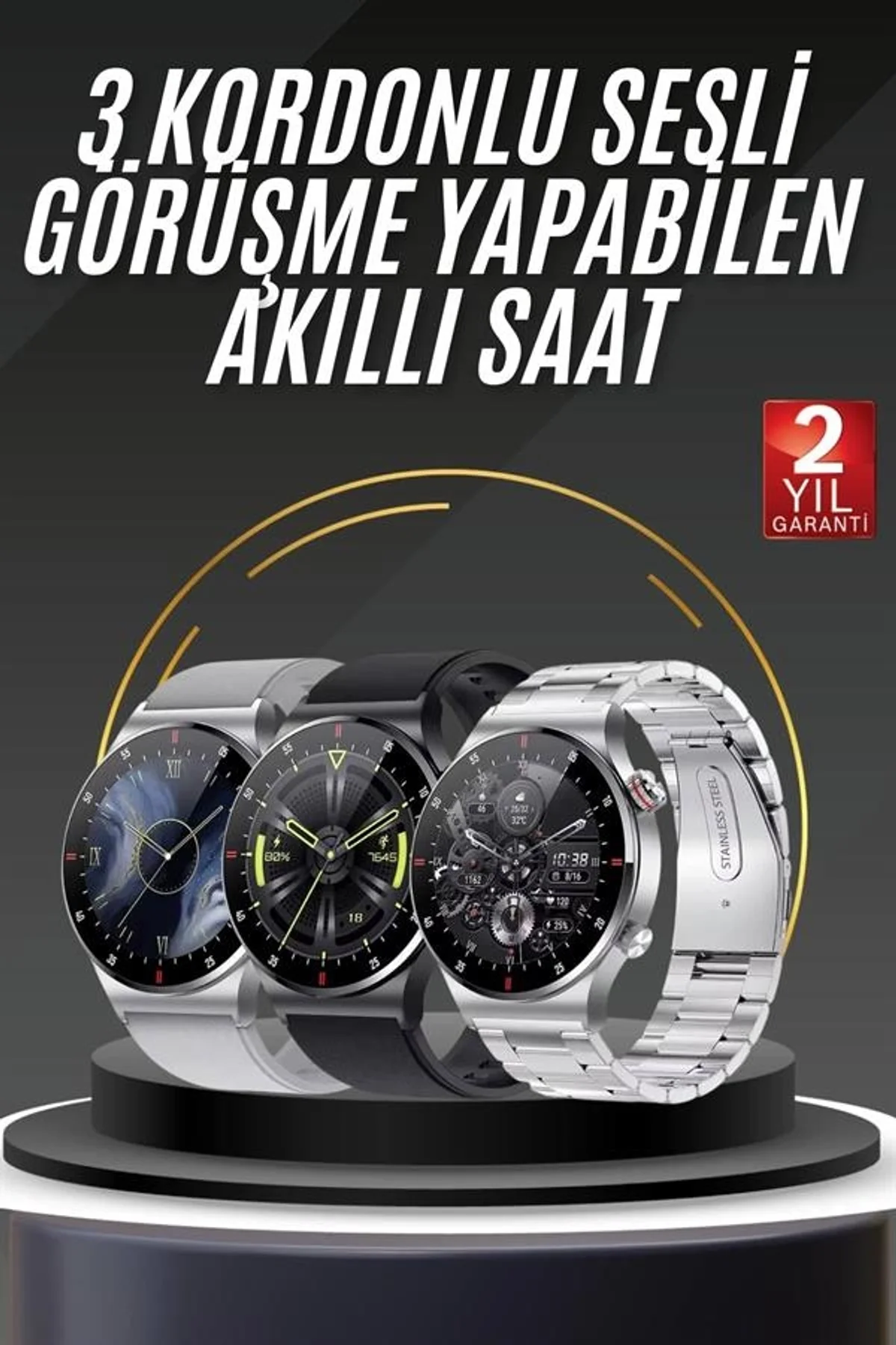 Akıllı Saat Adımsayar Nabız Ölçer Titreşim Özellikli Çağrı Cevaplama Sosyal Medya Yeni Nesil - Just Cheap Store Görsel 2