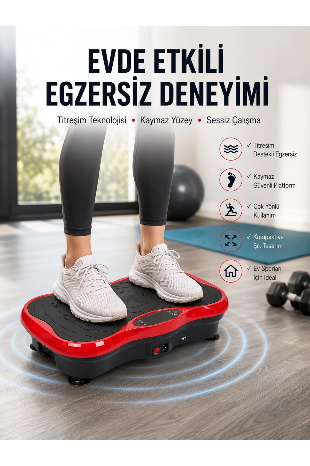 Kas Çalışmasını Destekleyen Titreşimli Egzersiz Makinesi