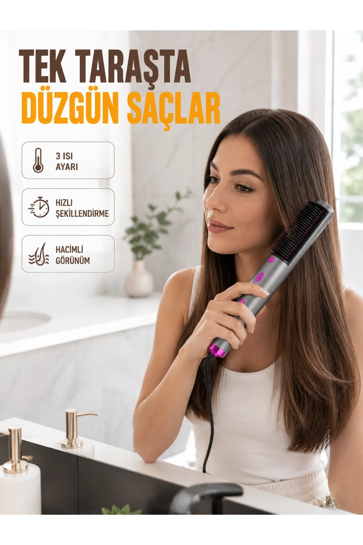Hızlı Kurutma Ve Şekillendirme İçin Saç Fırçası