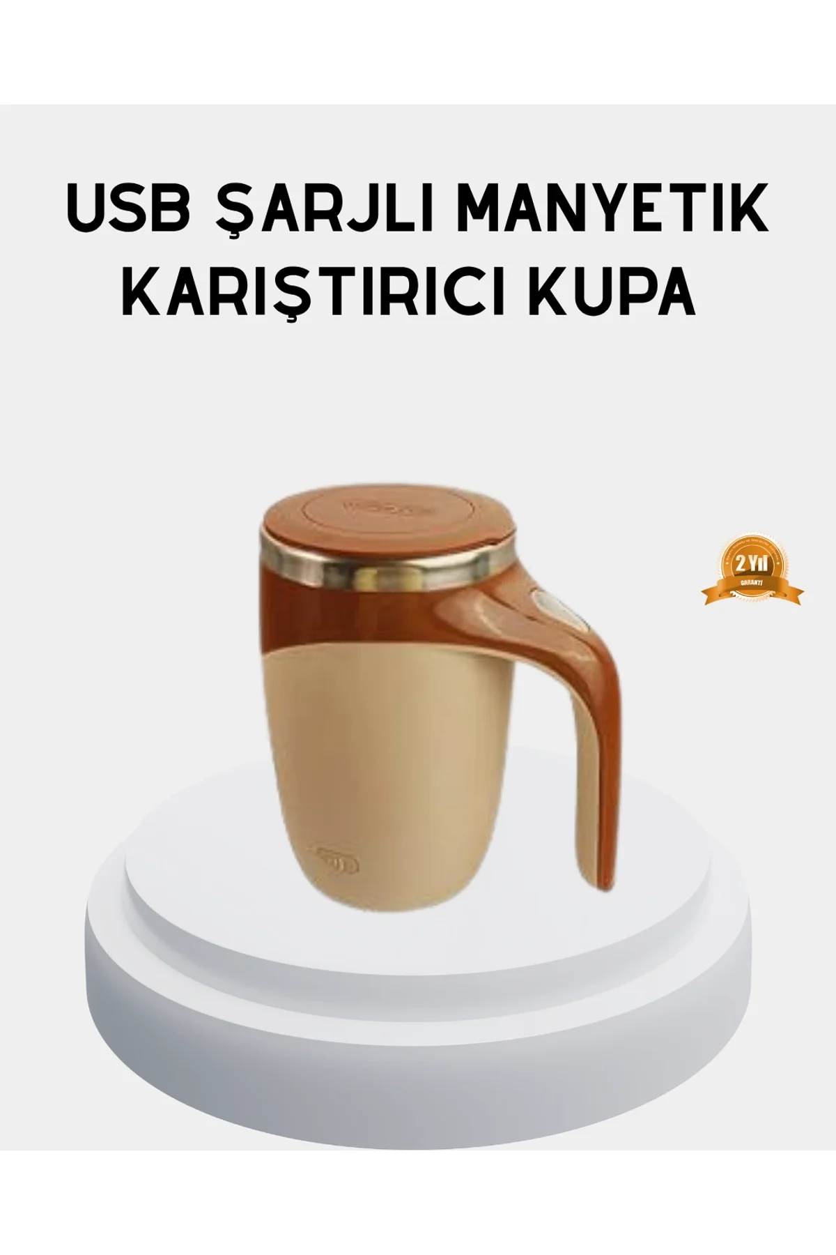 Şarjlı Otomatik Karıştırıcı Kupa Manyetik Mix Kupa Paslanmaz Çelik İç Astar