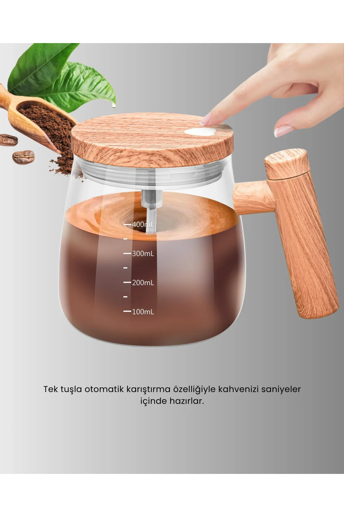 Isıtıcılı Manyetik Karıştırıcı Kupa – 400 Ml, C Tipi Şarjlı, Akıllı Tasarım - Just Cheap Store Görsel 2