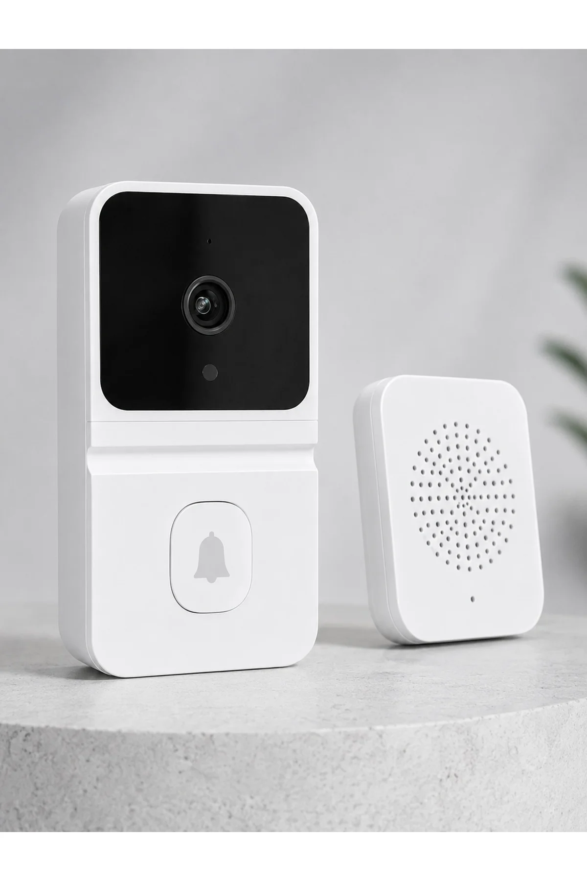 Hd Kameralı Beyaz Görüntülü Kapı Zili Çift Yönlü Sesli Wi-fi Akıllı Kapı Zili - Just Cheap Store Görsel 2