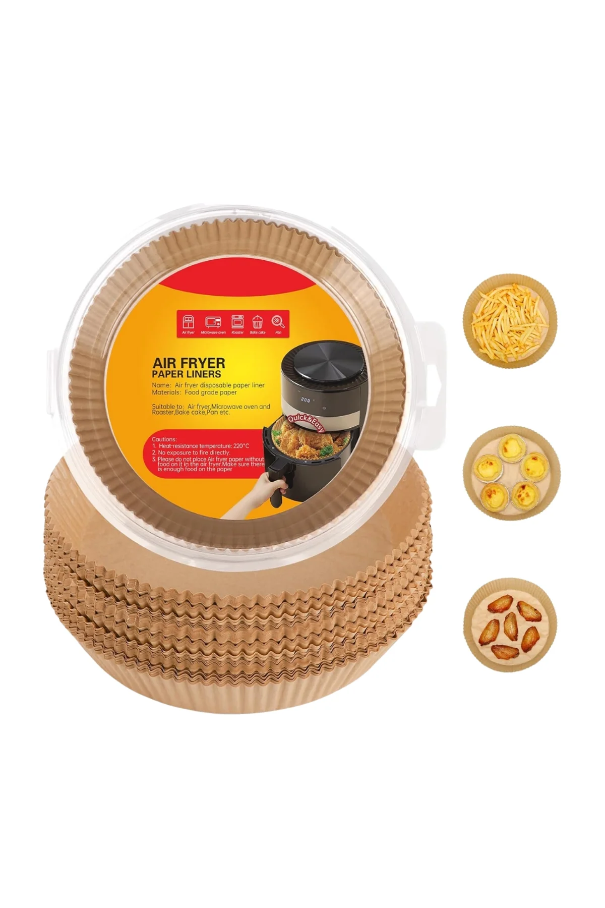 100 Parça Airfryer Kağıdı Tek Kullanımlık Temiz Pişirme Kağıdı - Just Cheap Store Görsel 2