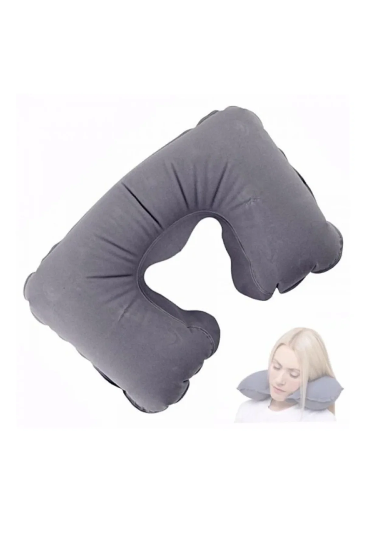 Seyahat Boyun Yastığı Şişme Hafif Katlanabilir Rahat Dinlenme Yastığı - Just Cheap Store Görsel 4