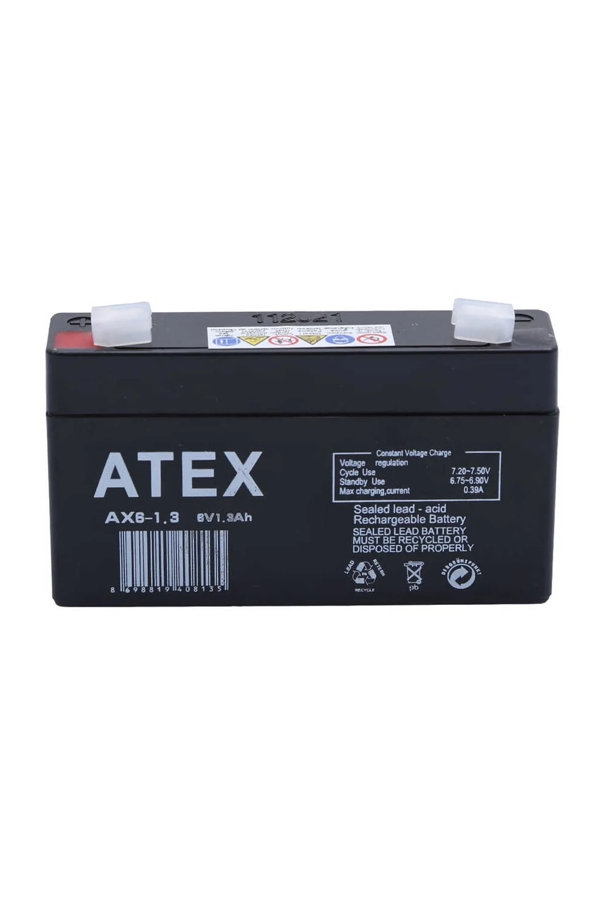 Atex Ax6-1.3 6v 1.3ah Akü