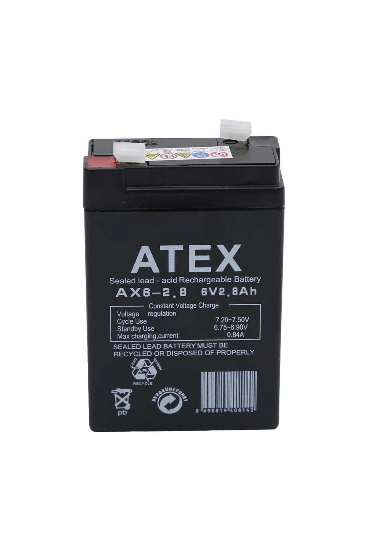 Atex Ax6-2.8 6v 2.8ah Akü