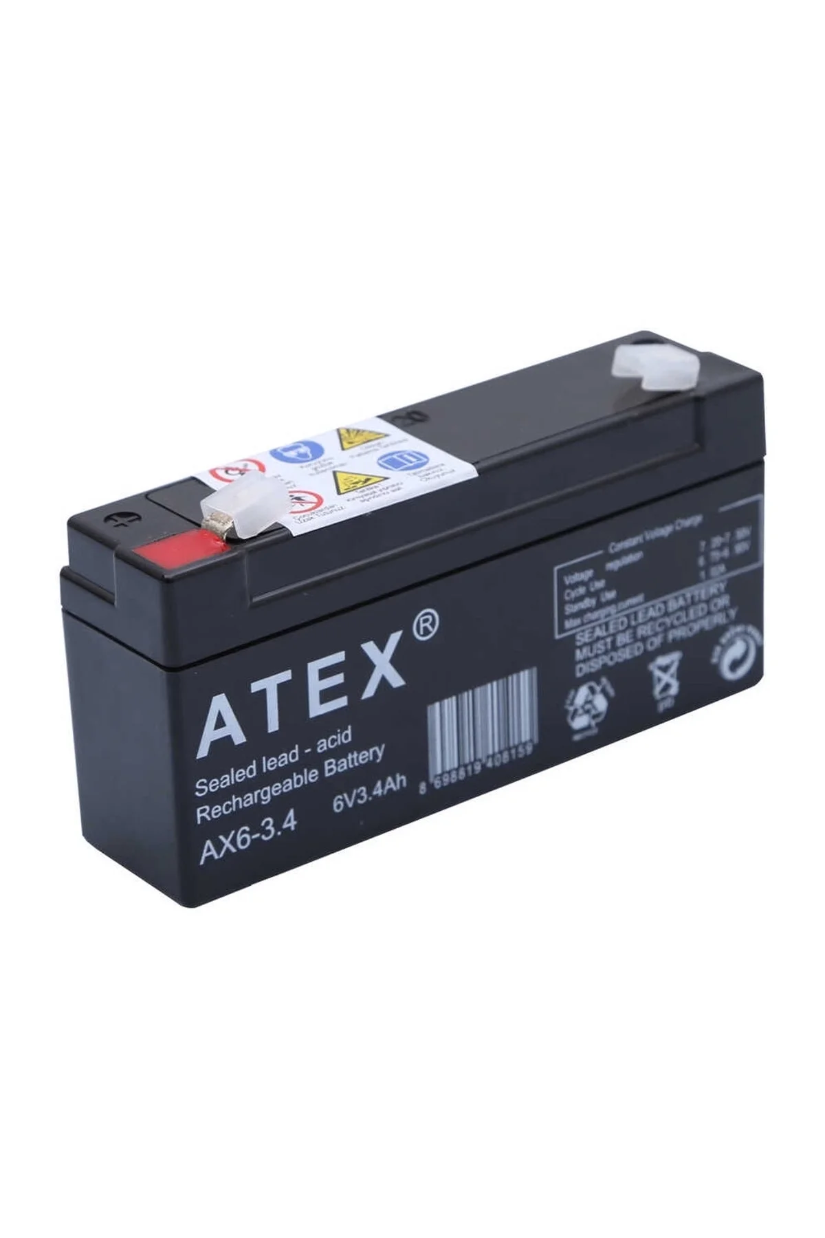 Atex Ax6-3.4 6v 3.4ah Yatay Akü - Just Cheap Store Görsel 2