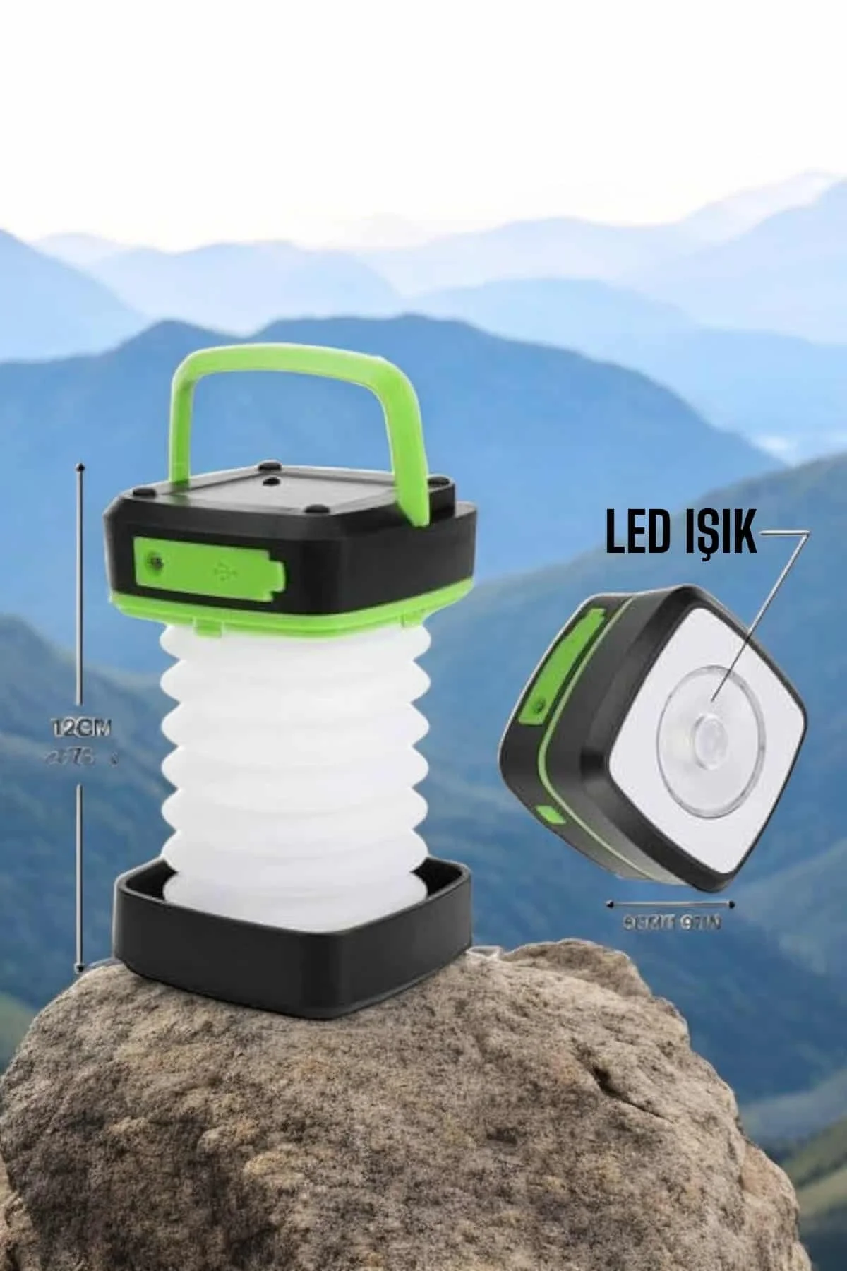 Led Lamba Kamp Lambası Hafif Taşınabilir Şarj Süreli Akordeon El Fenerli - Just Cheap Store Görsel 4