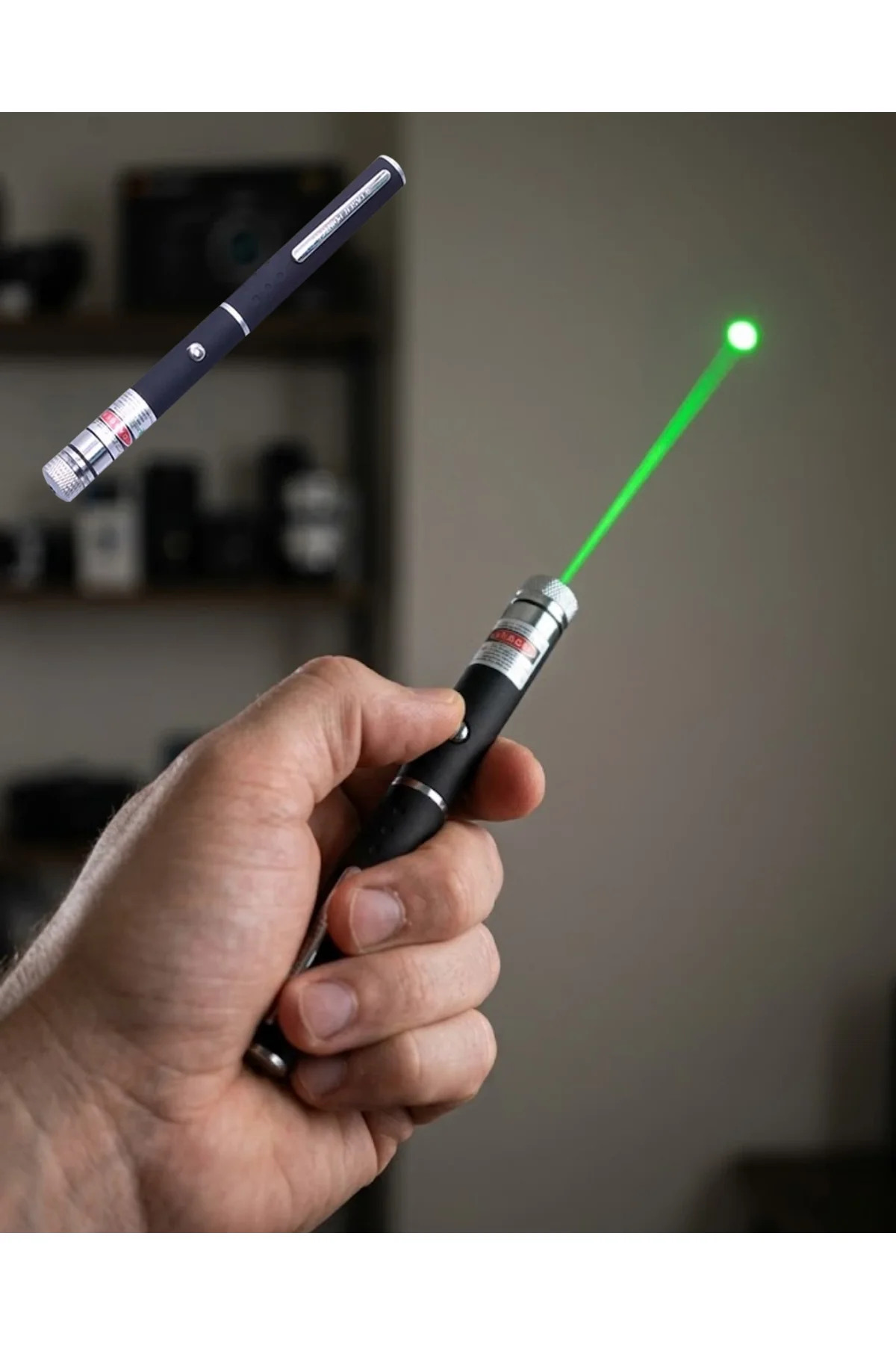Yeşil Lazer Pointer Güçlü Işın Uzun Menzil Ve Kompakt Tasarım