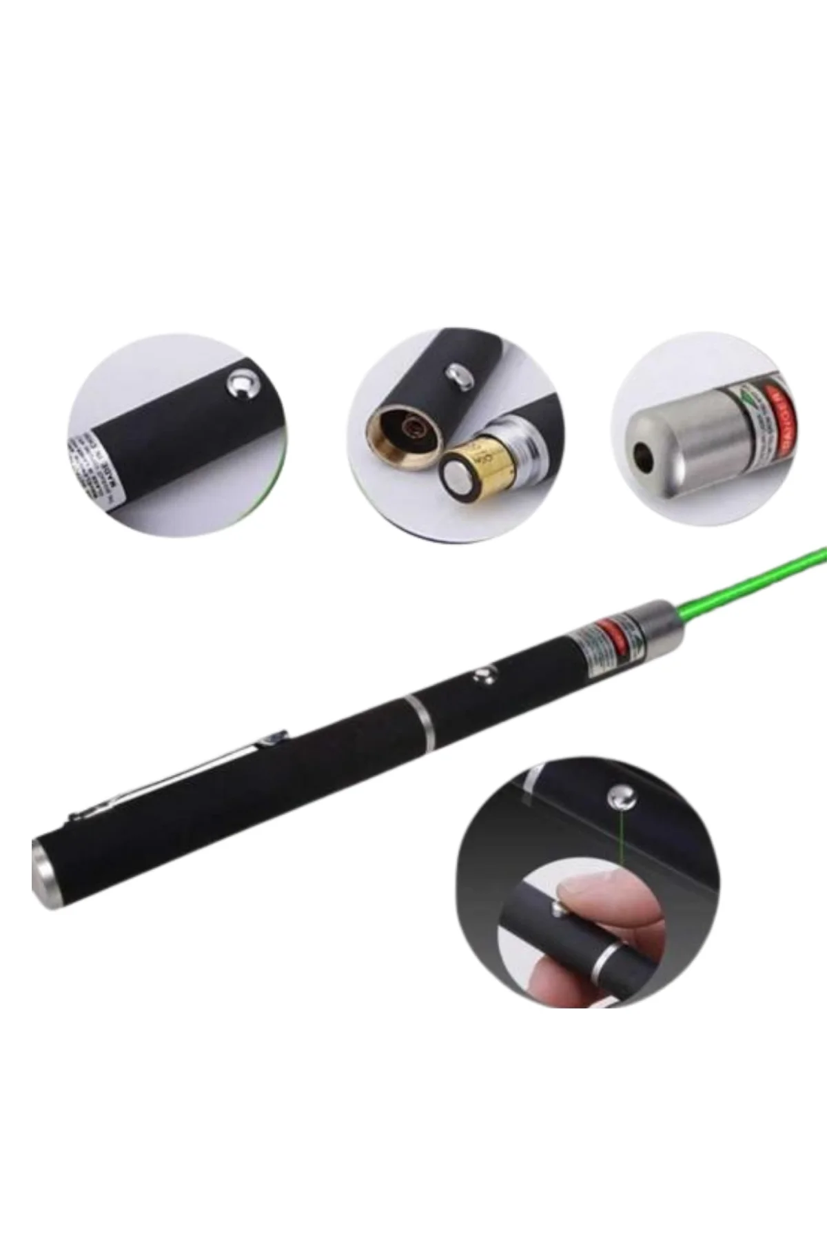 Yeşil Lazer Pointer Güçlü Işın Uzun Menzil Ve Kompakt Tasarım - Just Cheap Store Görsel 3
