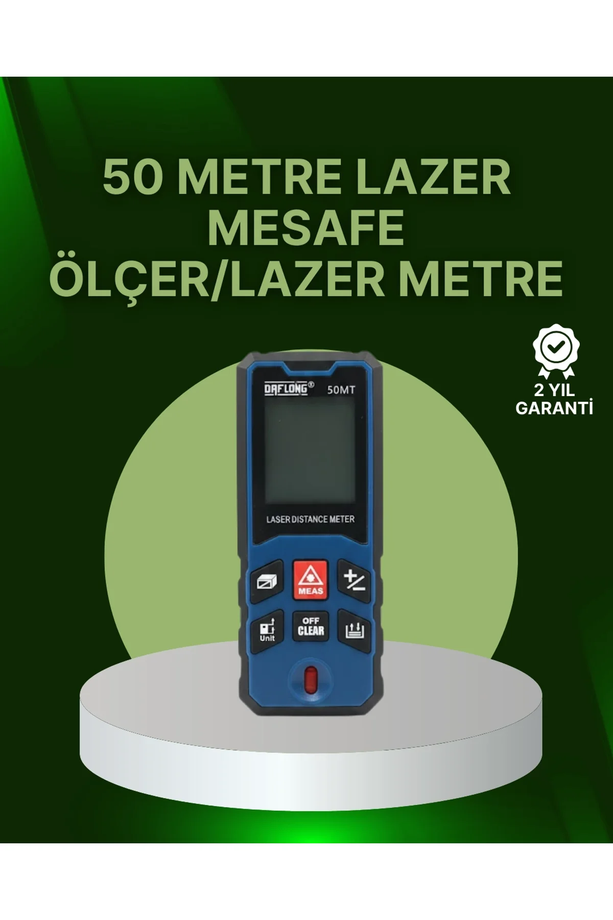 50 Metre Lazer Mesafe Ölçer Profesyonel Dijital Ölçüm Cihazı