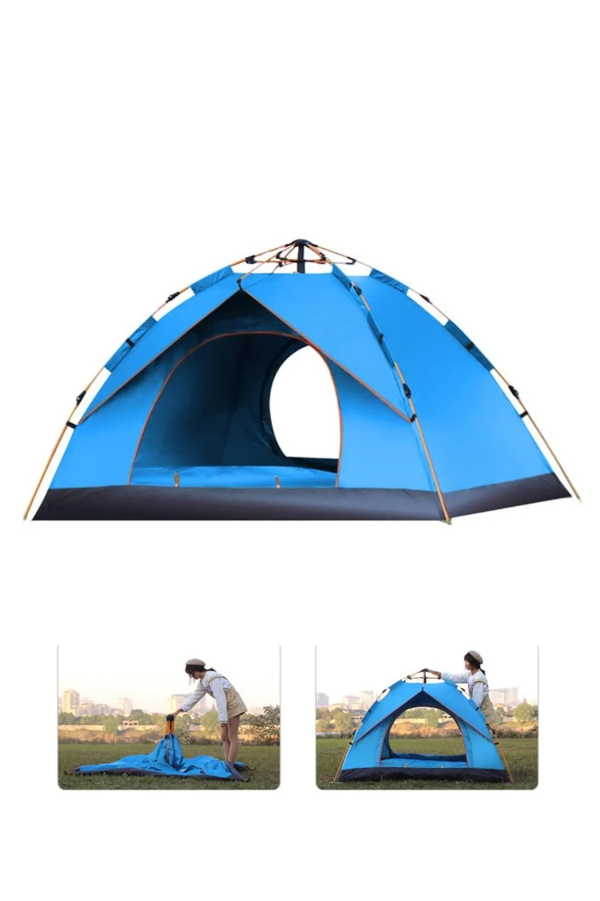 2 3 Kişilik Otomatik Kamp Çadırı Su Geçirmez Outdoor Pratik Kurulum - Just Cheap Store Görsel 4